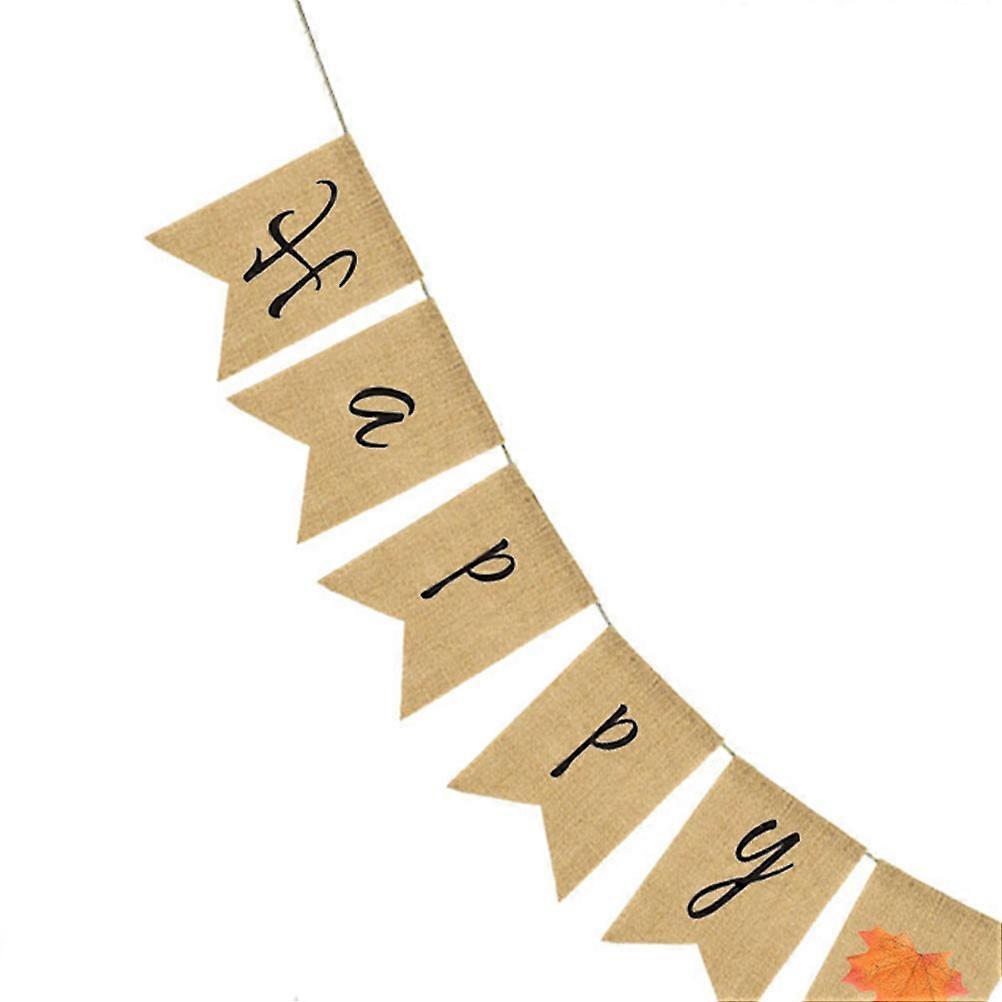 Happy Fall Yall Bunting for Party Hanging Decoration 2Pcs Burlap Banner