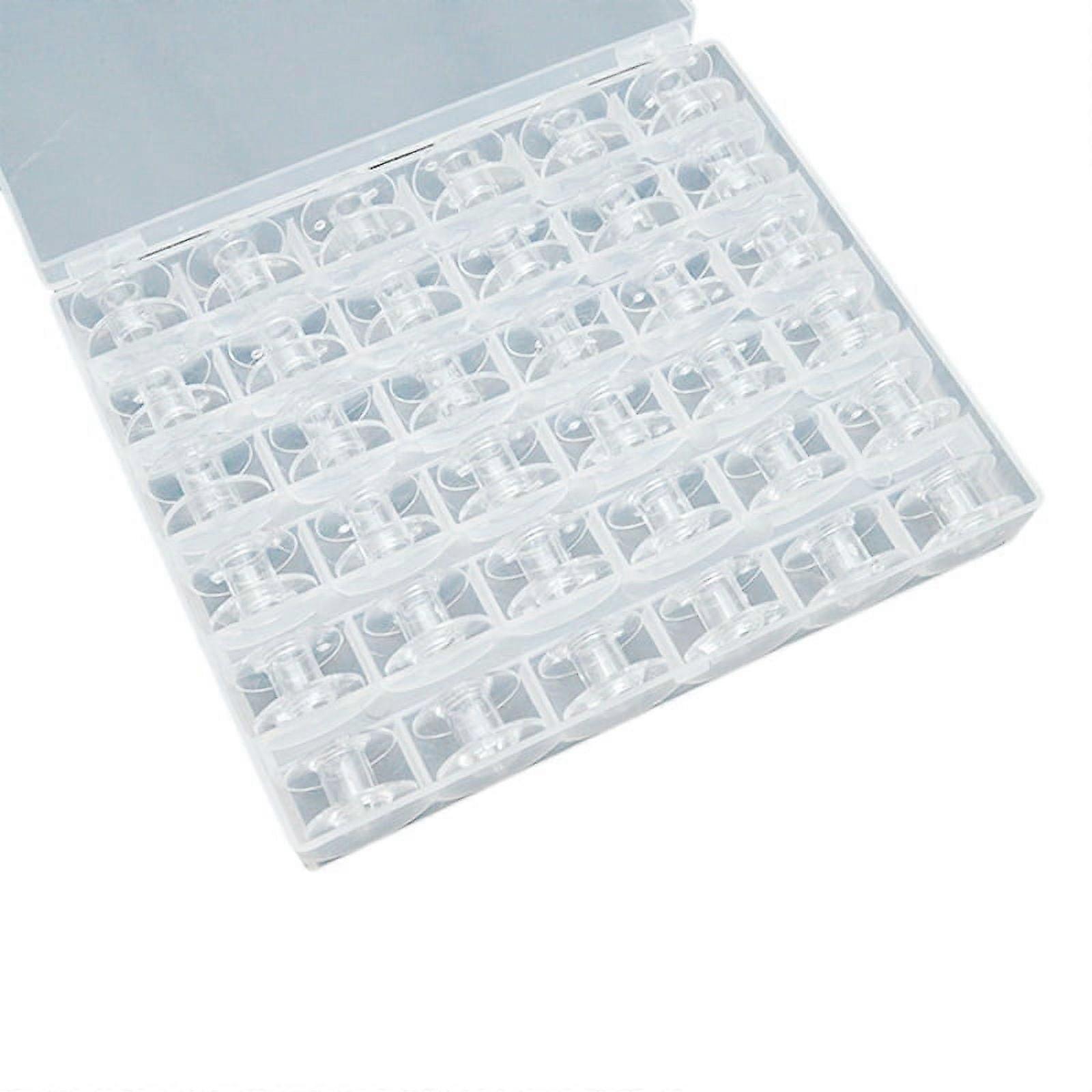 36Pcs Sewing Machine Bobbin, Universal Sewing Bobbins Plastic Sewing Machine Bobbin with Storage Box