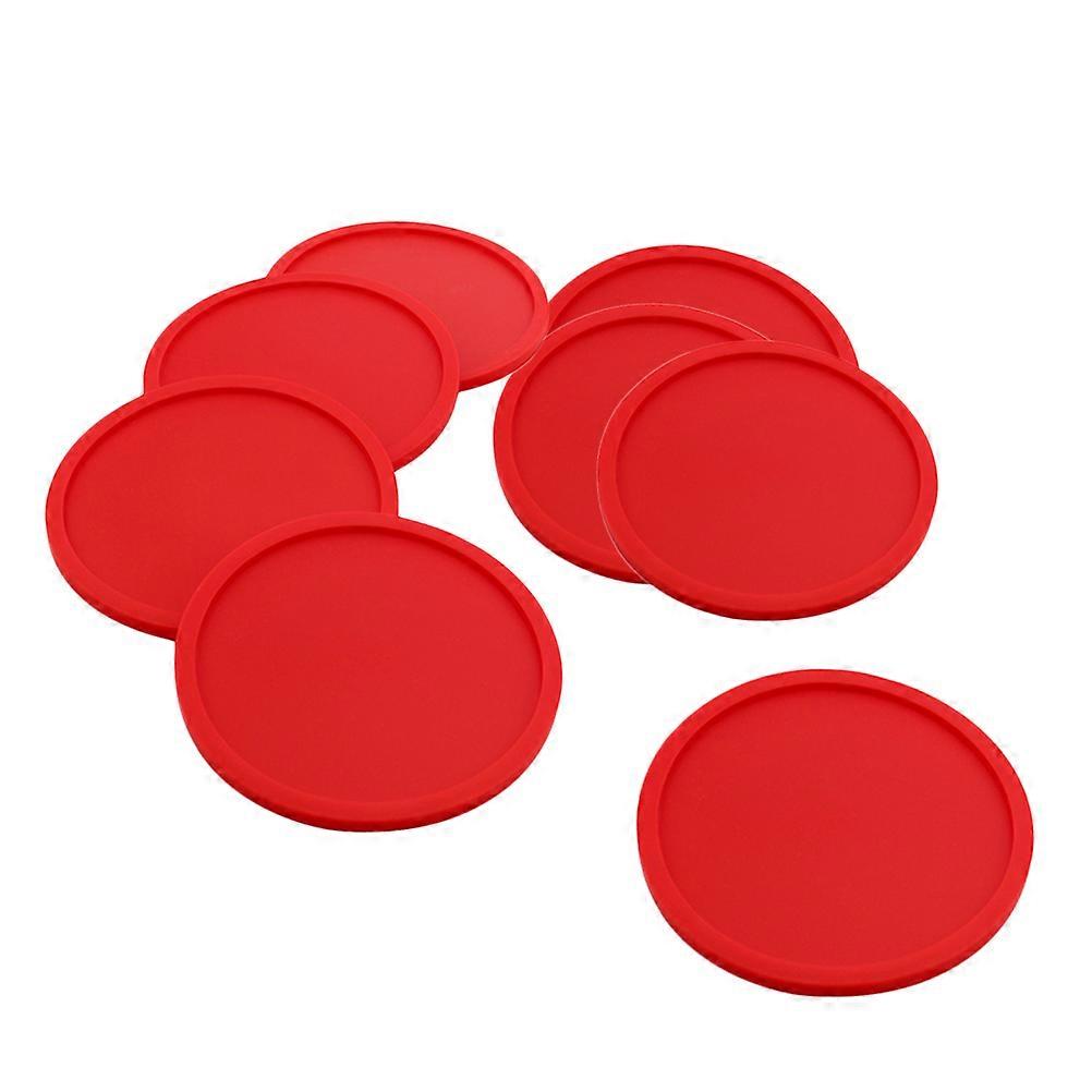 Home Placemat Silicone Cup Coaster for Protecting Table 16Pcs Red
