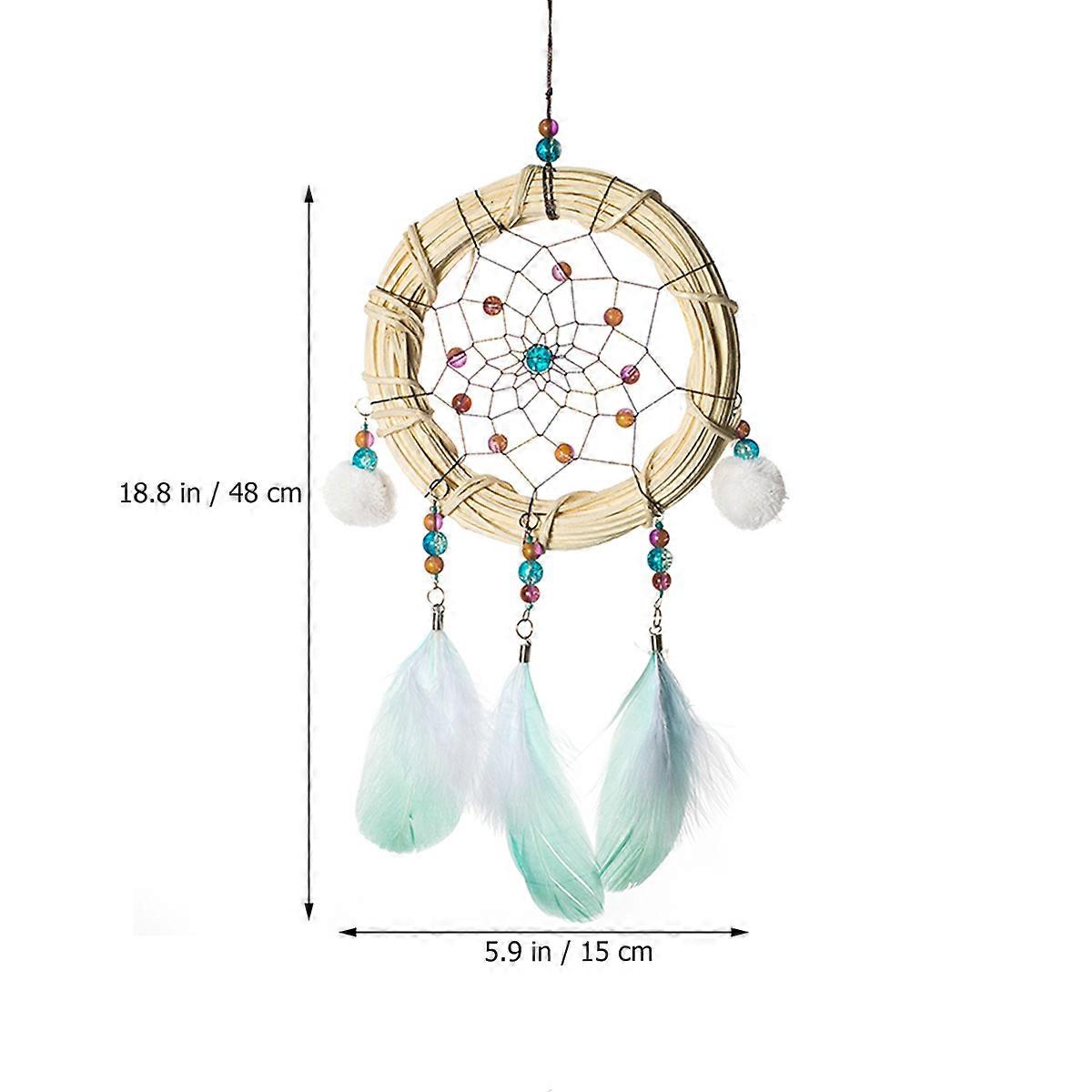 Handmade Dream Catcher Bamboo Circle for Decoration 2Pcs Wind Chime