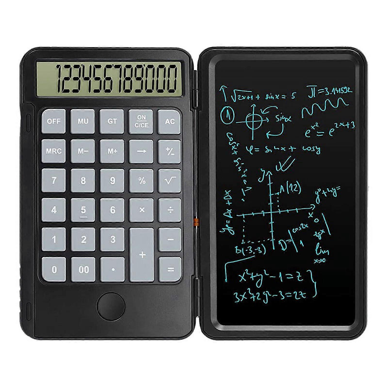 Calculator,12-Digit Display with Erasable Writing Table,Rechargeable Hand Multi-Function Calculator for School Office