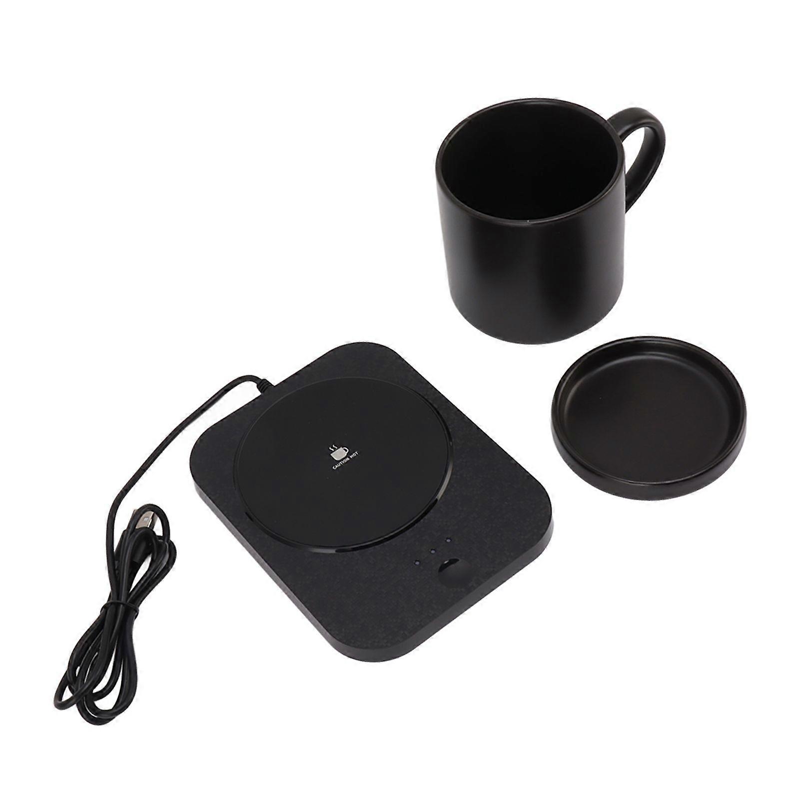 55 Mug Warmer USB Powered Milk Cup Warmer with 3 Temperature Settings for Home and Office Desk Use Black