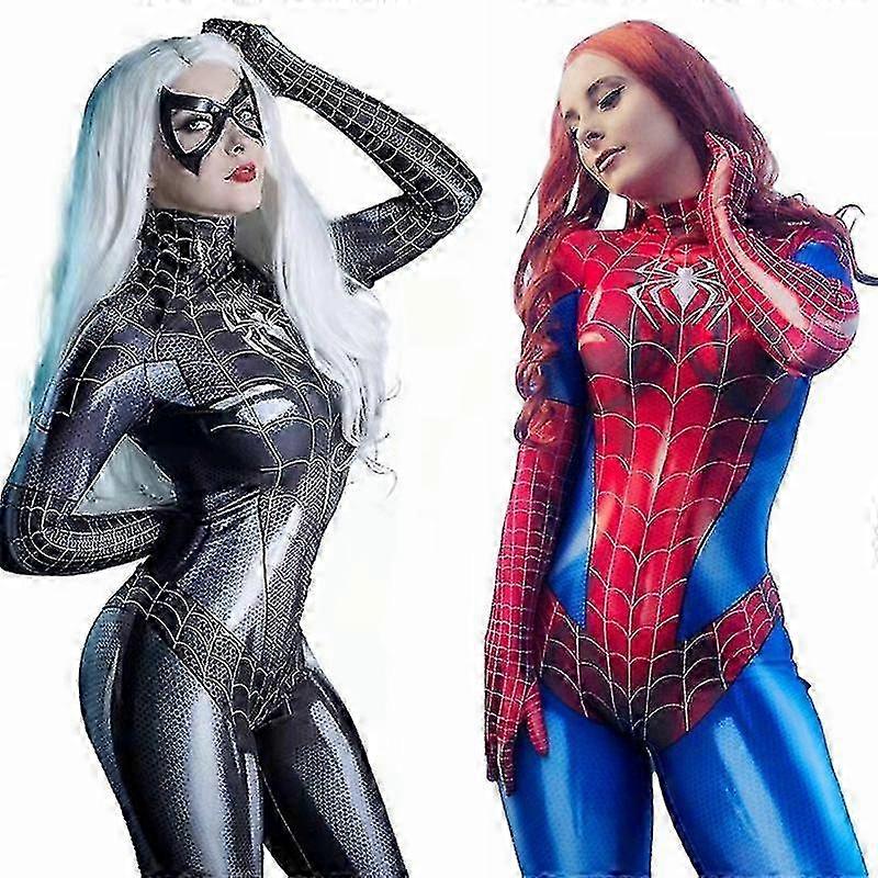 スパイダーウーマン ジャンプスーツ コスプレ衣装 スパイダーマン タイツ ボディスーツ