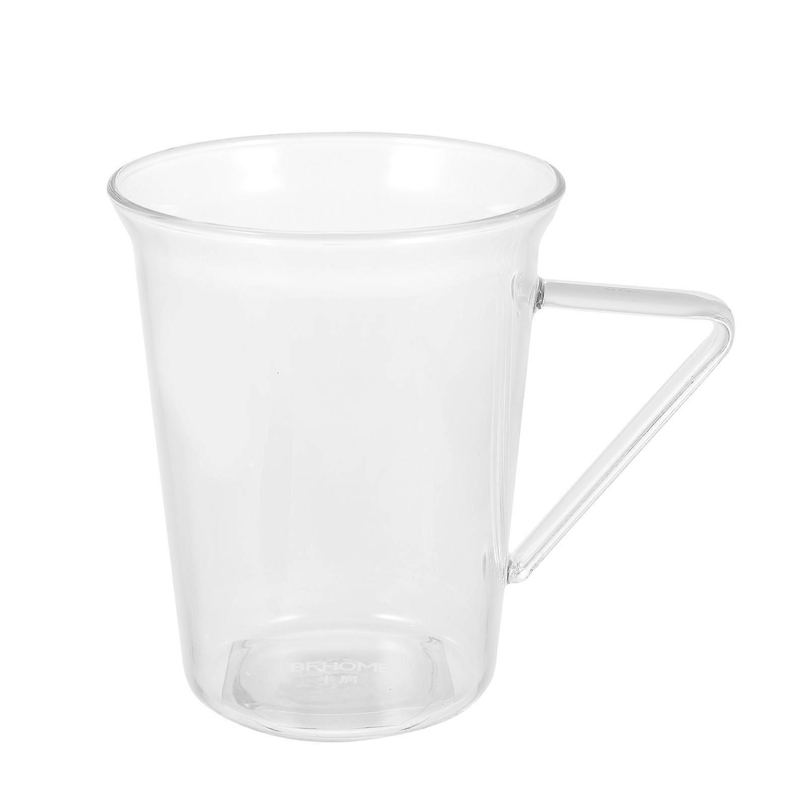 Glass Cups Transparent Heat-Resistant Coffee Cup for Drinking 3Pcs Set