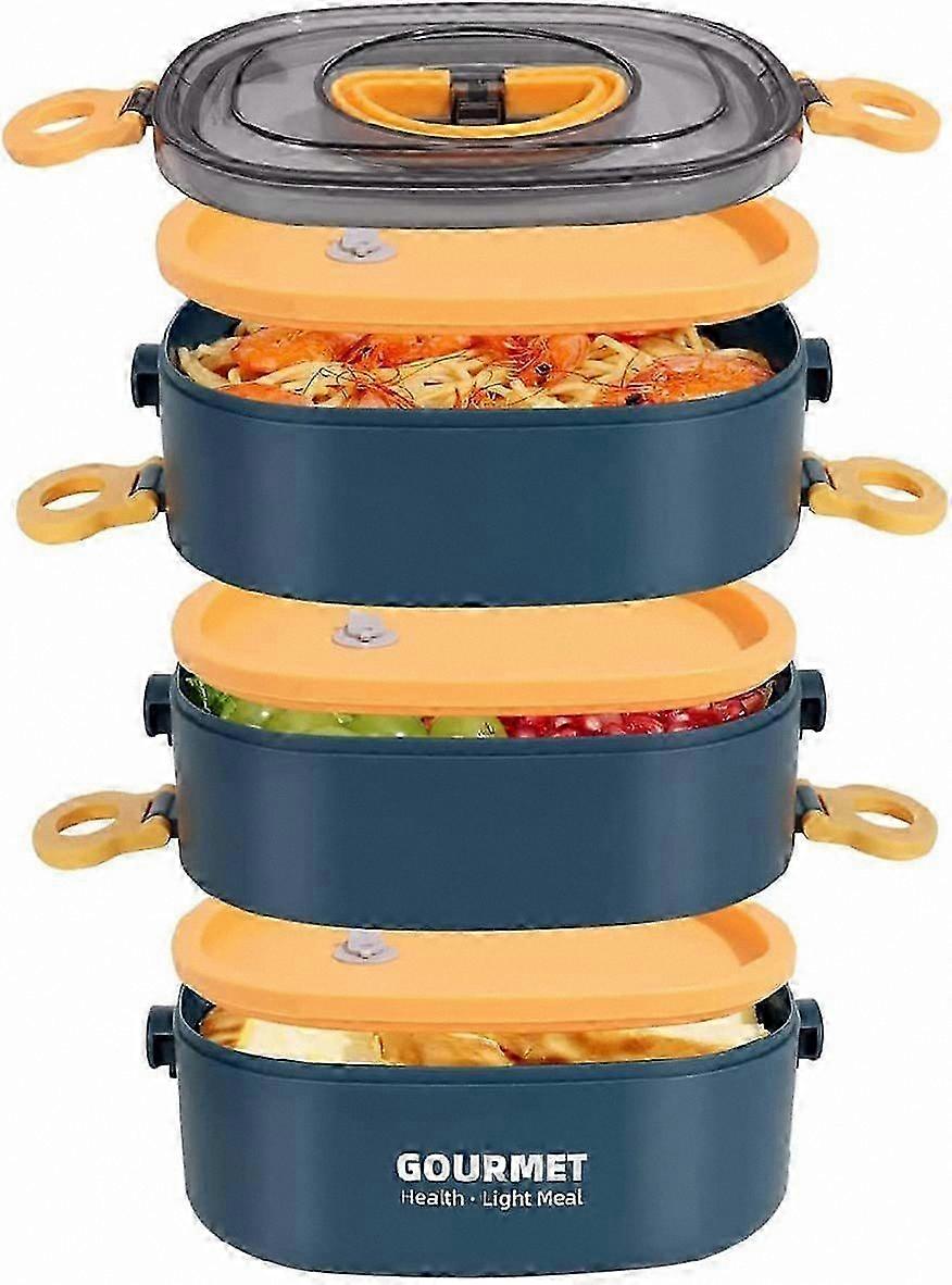 3-Tier Stackable Lunch Box 2000ML Leak-Proof Bento Container Microwave Safe Portable Meal Case for Students and Workers Food Storage Solution