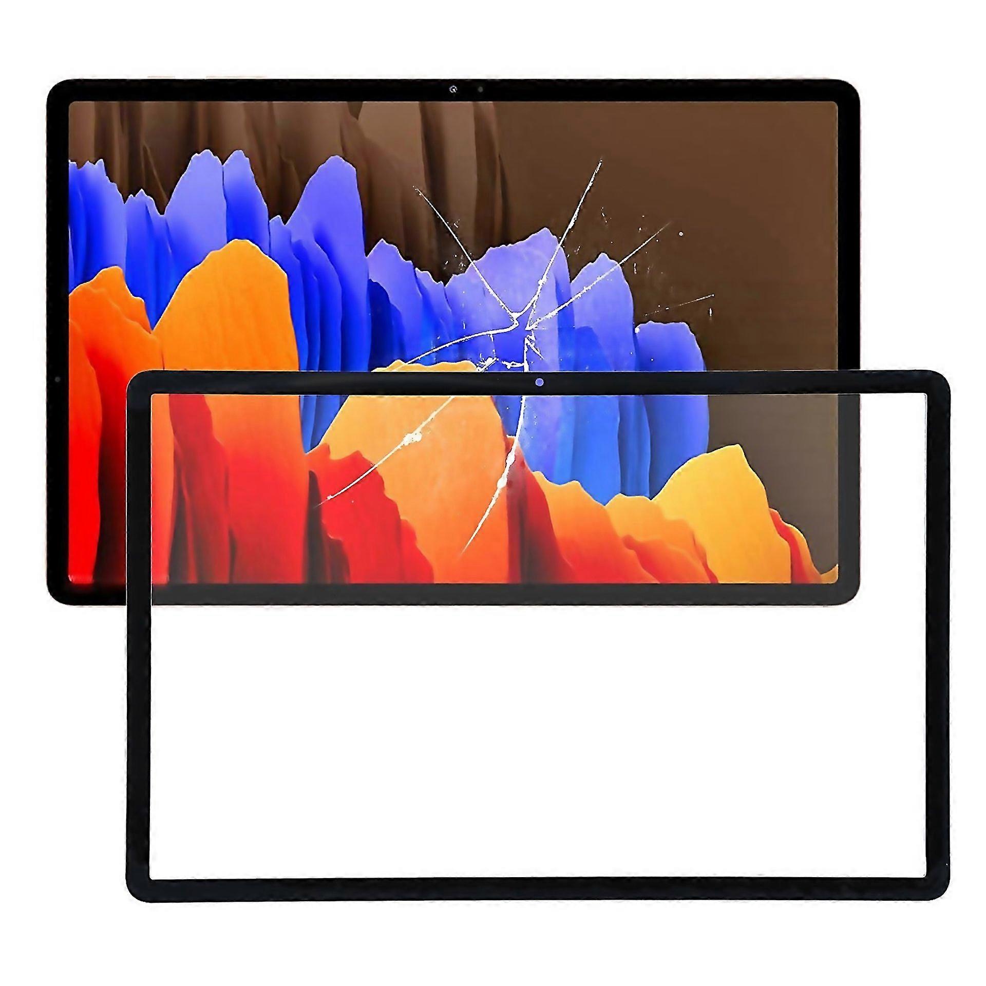 For Samsung Galaxy Tab S7 Fe Smt730 Front Screen Outer Glass Lens Black