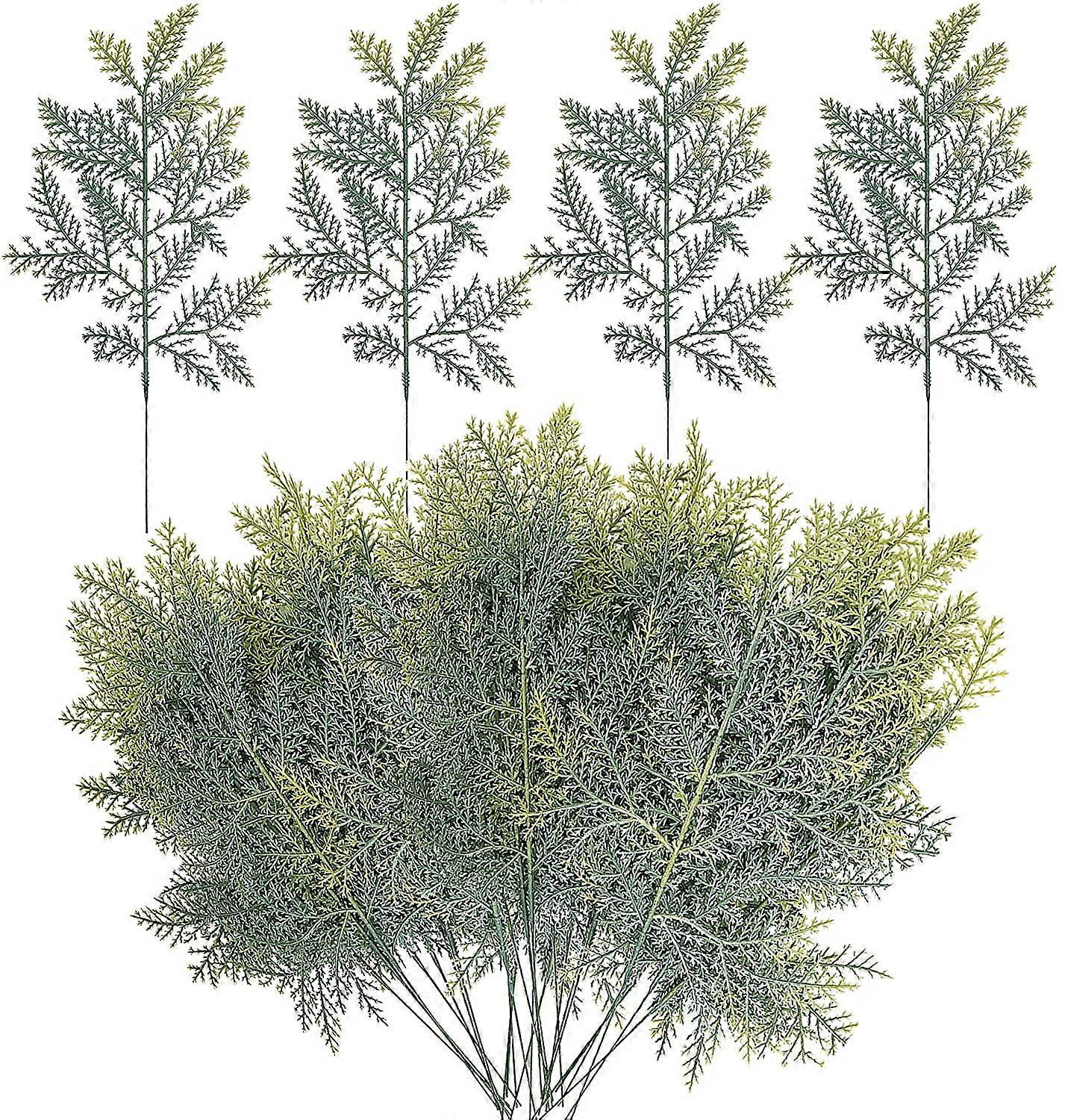 60 Pcs Artificial Pine Branches 13.3" x 7" - Faux Pine Needles Greenery for DIY Christmas Garland, Wreath & Home Decor