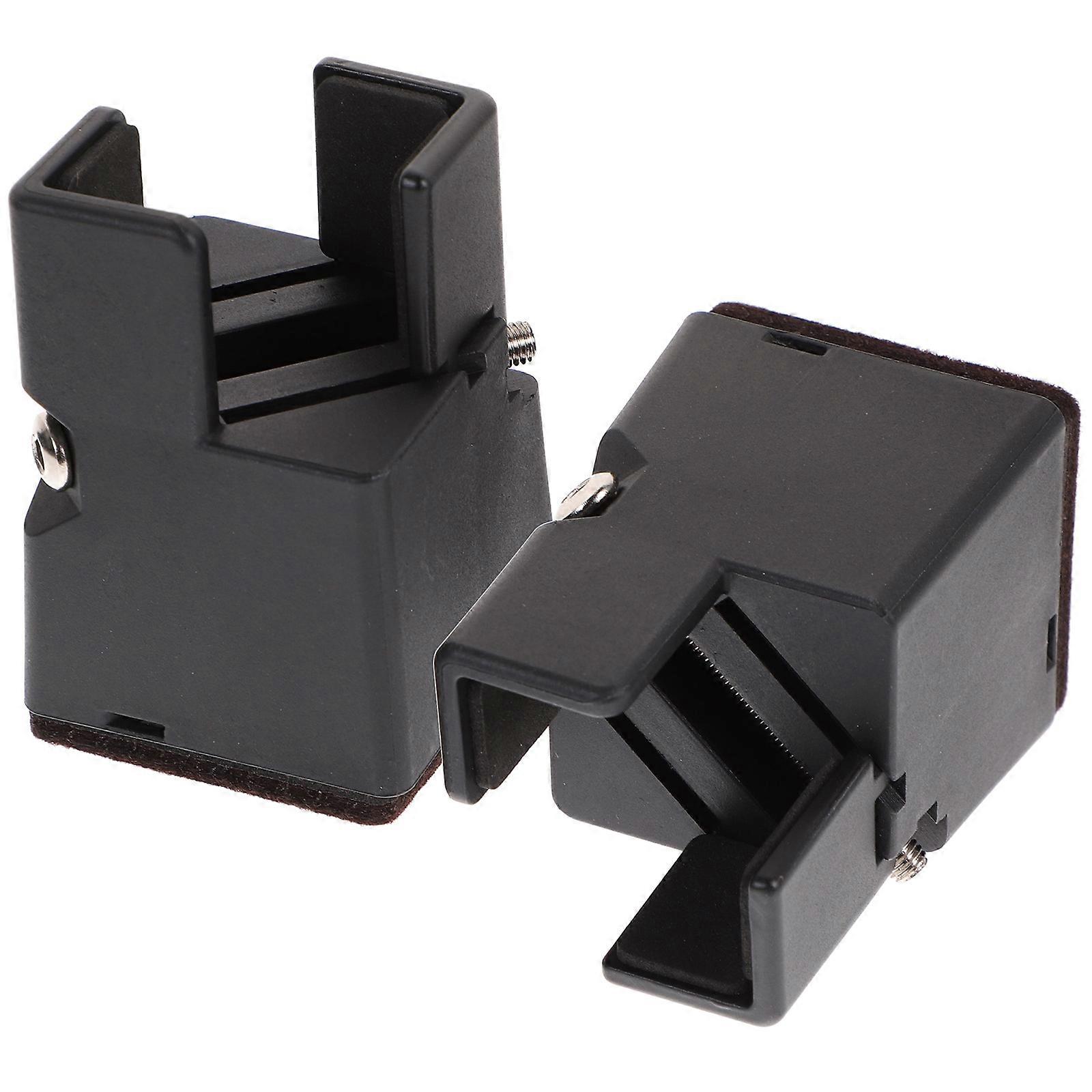 4Pcs Adjustable Bed Risers Furniture Lift Black Bed Frame Support