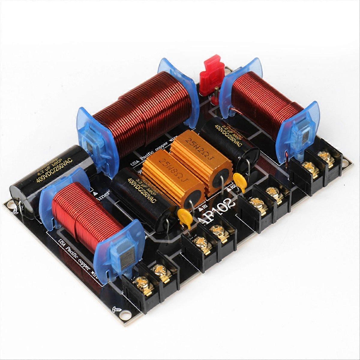 3-Way Speaker Divider 200-500W Professional Speaker Crossover 45Hz-23kHz Stage Home Theater 3-Unit A