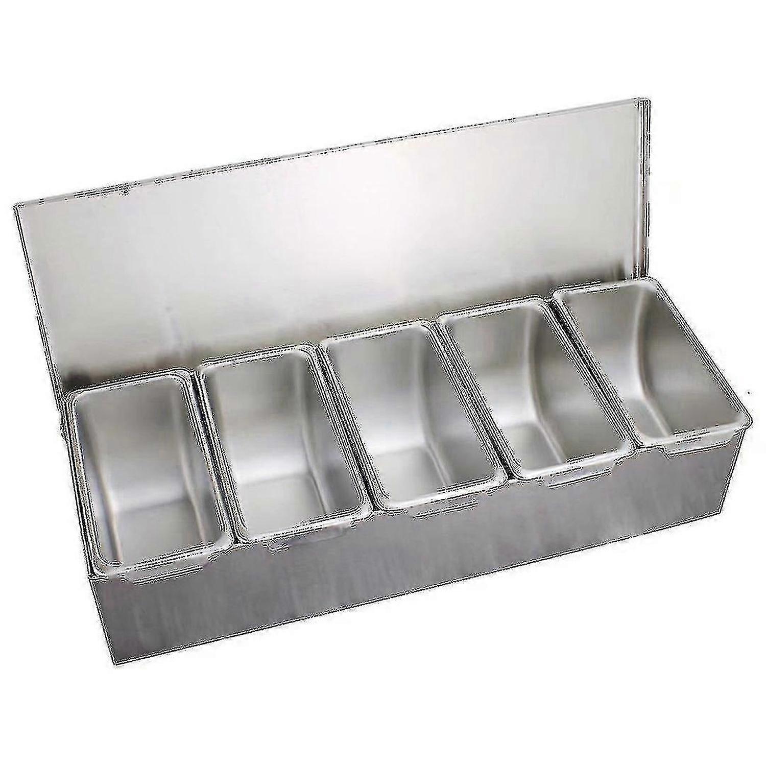 Stainless Steel 5 Container Bar Ingredient Container