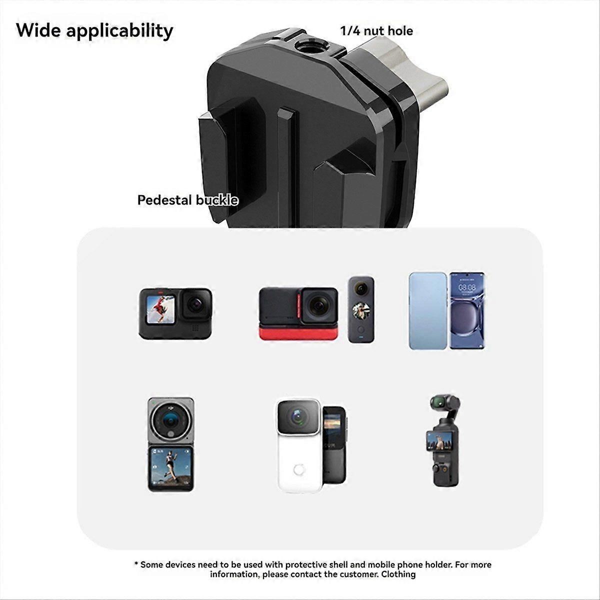 Motorcycle Windshield Clip for GoPro Hero 12 Insta360 X3 Style B