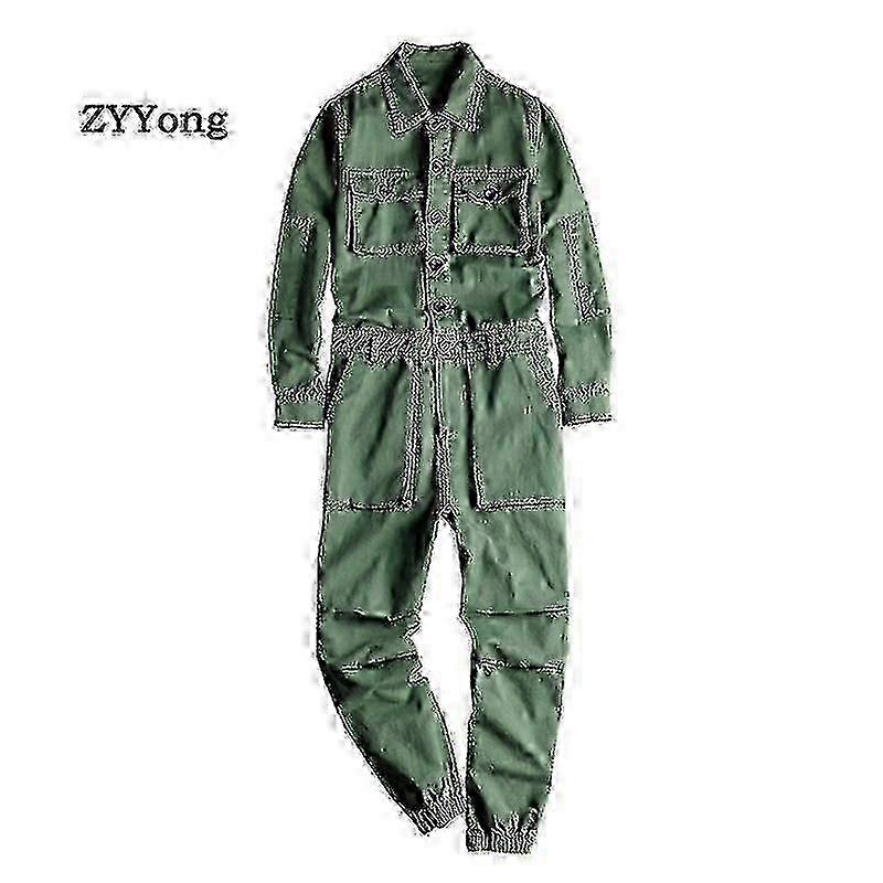 وزرة رجالي فضفاض كم طويل طية صدر السترة شعاع القدمين قطن - POP