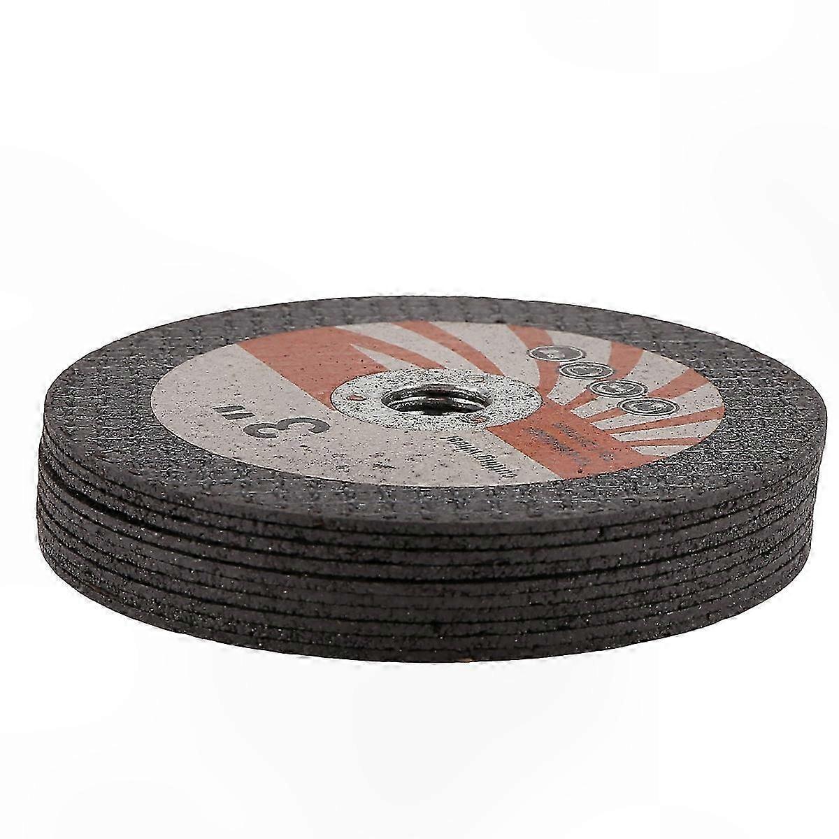 10-Pack 75mm Mini Circular Resin Grinding Wheels for Wood and Tile Cutting with 10mm Bore Size