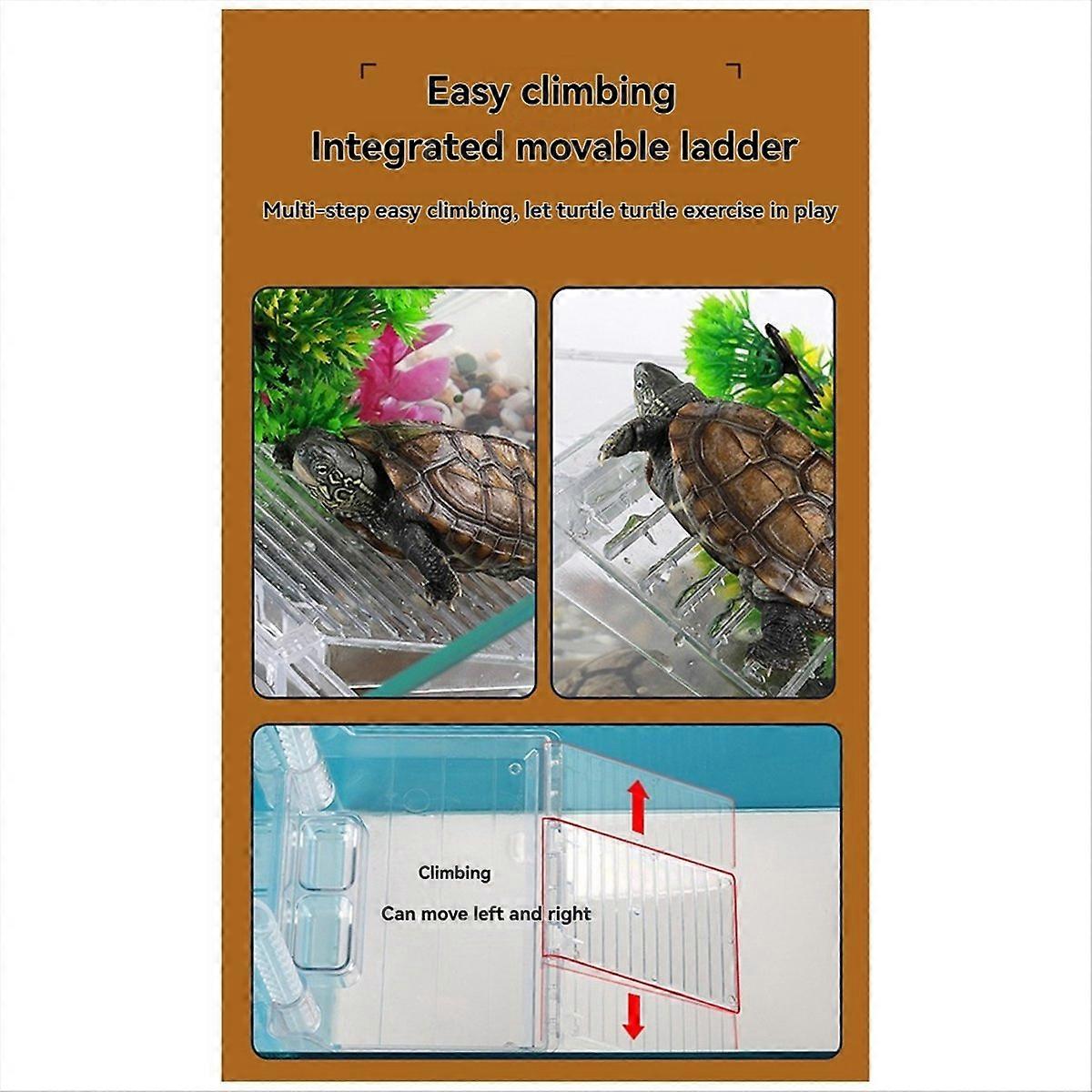  Turtle Tank Platform Akvatisk reptil Basking Platform