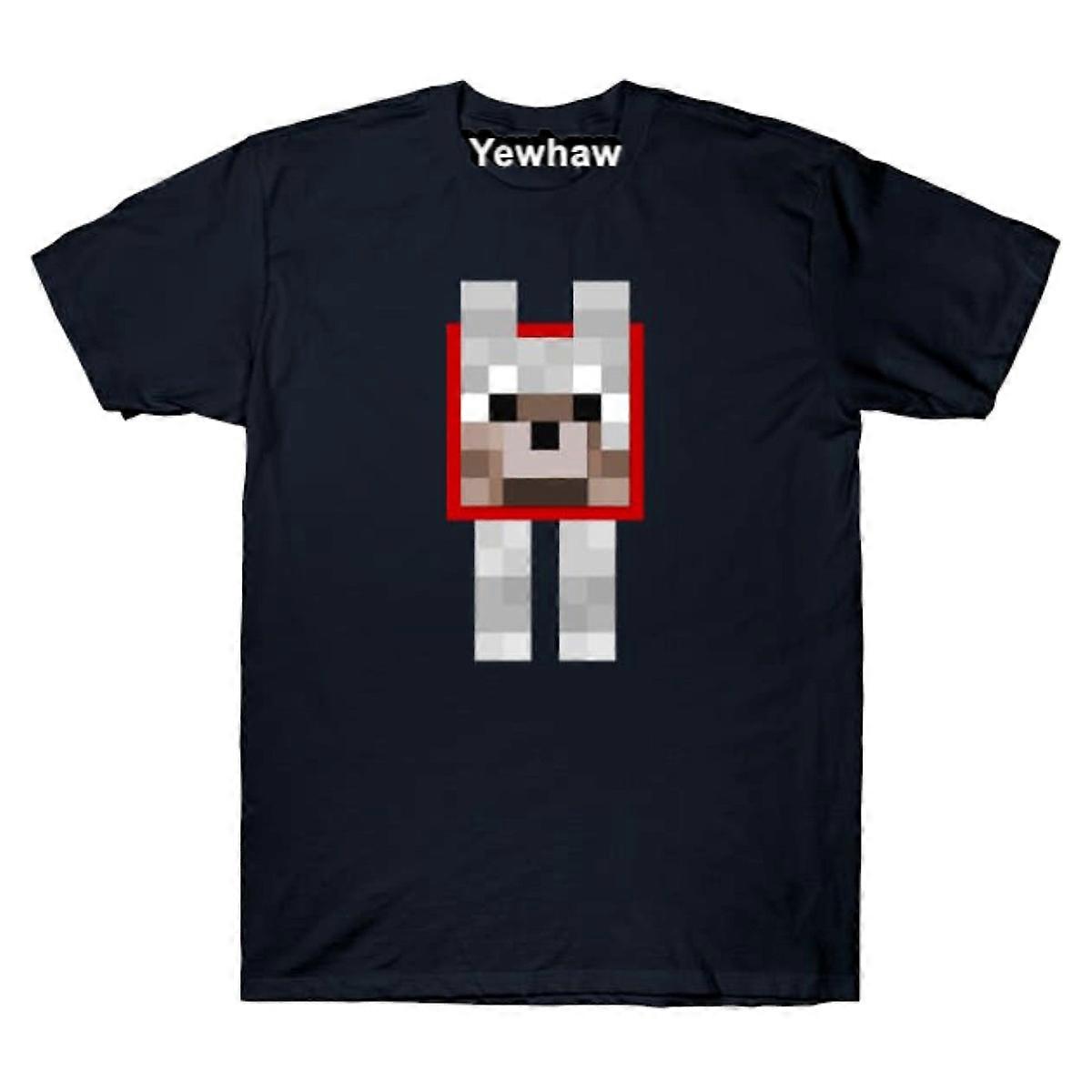 Minecraft Wolf with Red Collar T-shirt Minecraft Dog Tee
