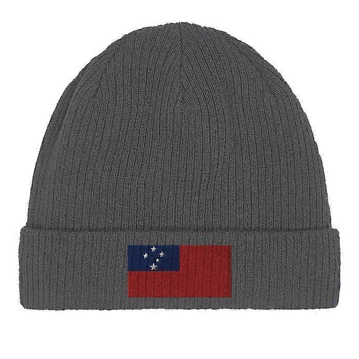 Samoa Flag Beanie in Gray