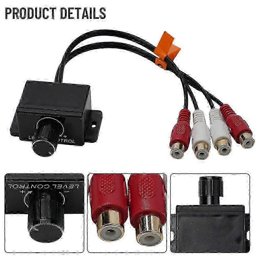 Car Audio Bass Rca Level Remote Volume Control Knob Lc-1