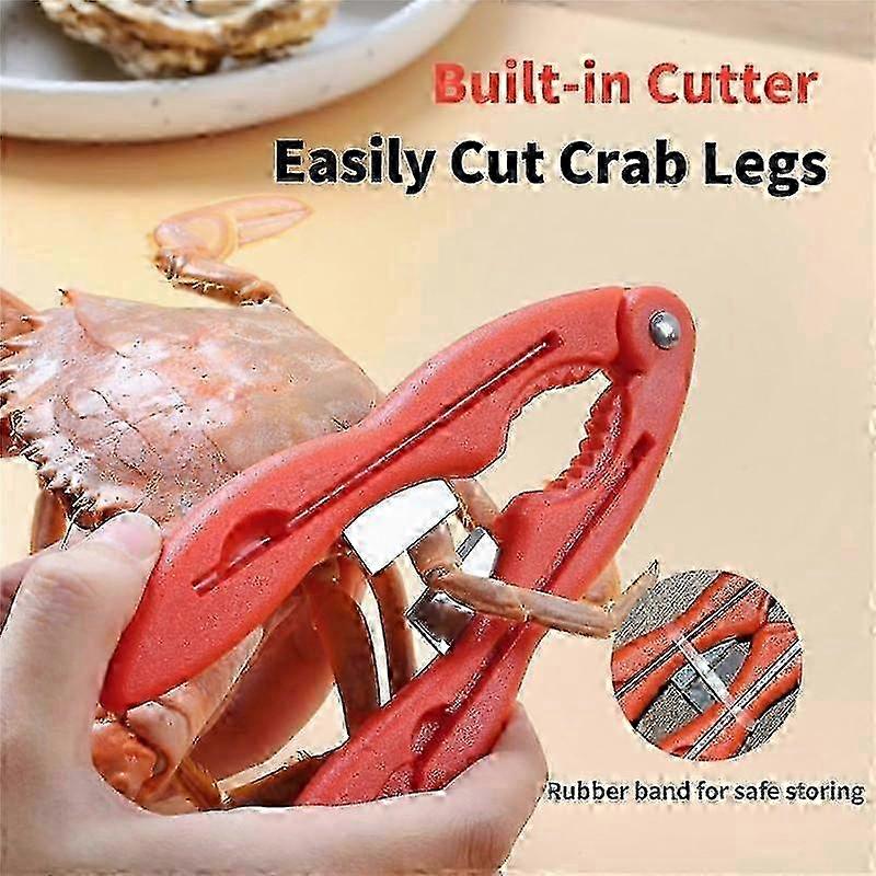 Crab Nut Cracker Picks Set with Non-slip Handle Seafood Lobster Forks and Opener Sheller Tool