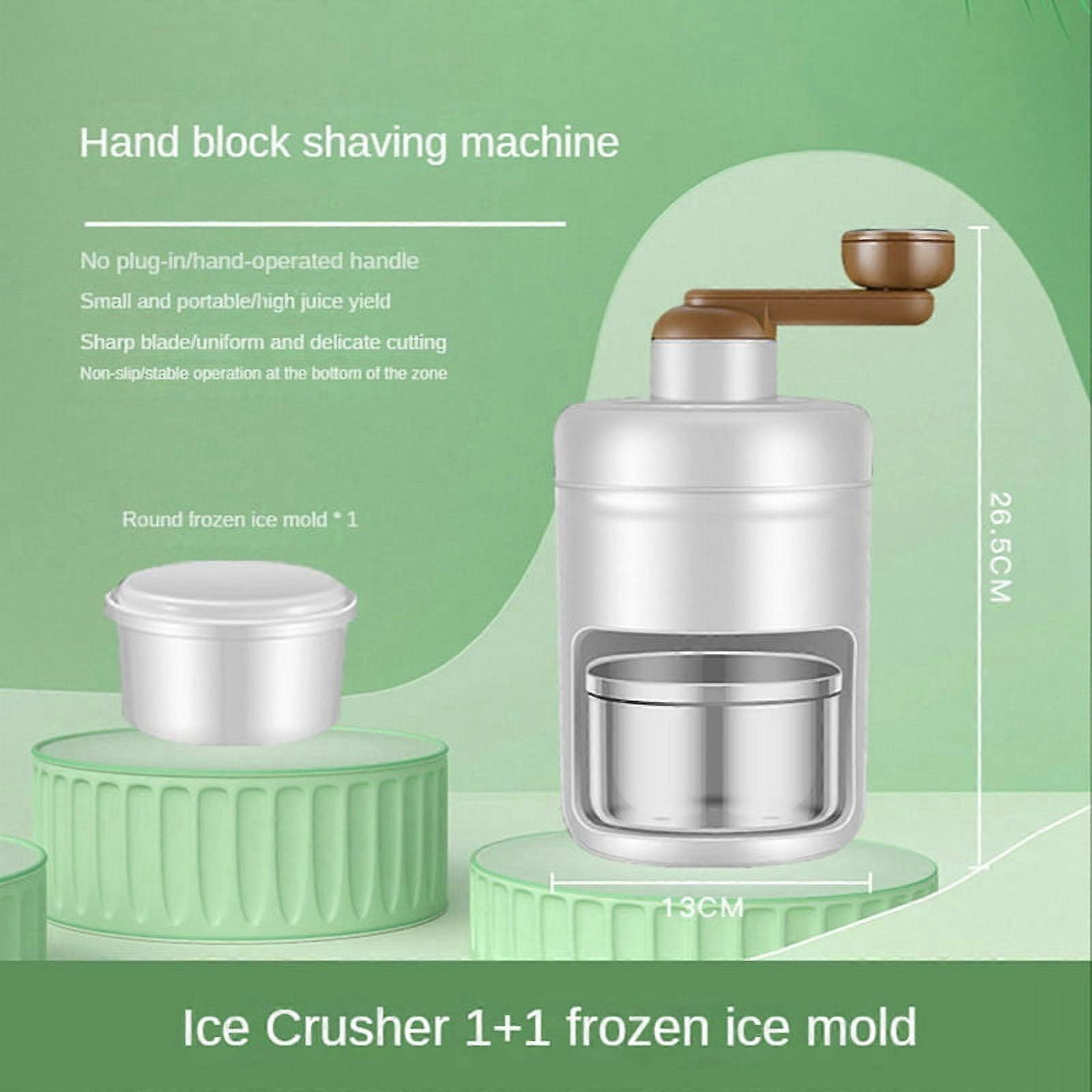 Manual Ice Crusher Smoothies Ice Breaker with 1X Ice Box Mold Shaved Ice Machine for Kitchen Gadgets Ice Blender