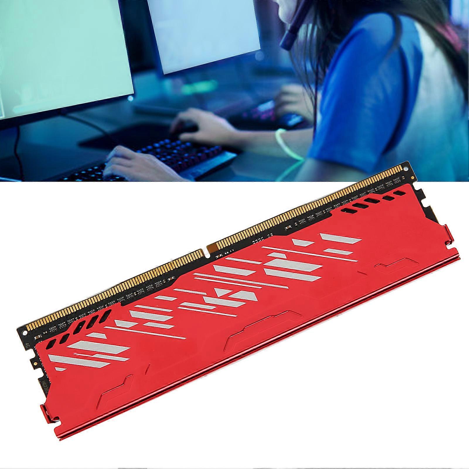 Desktop Memory Module Red DDR4 2666MHz 21300 Bandwidth Aluminium Alloy Gaming RAM for Computer Chassis Upgrade 32GB 