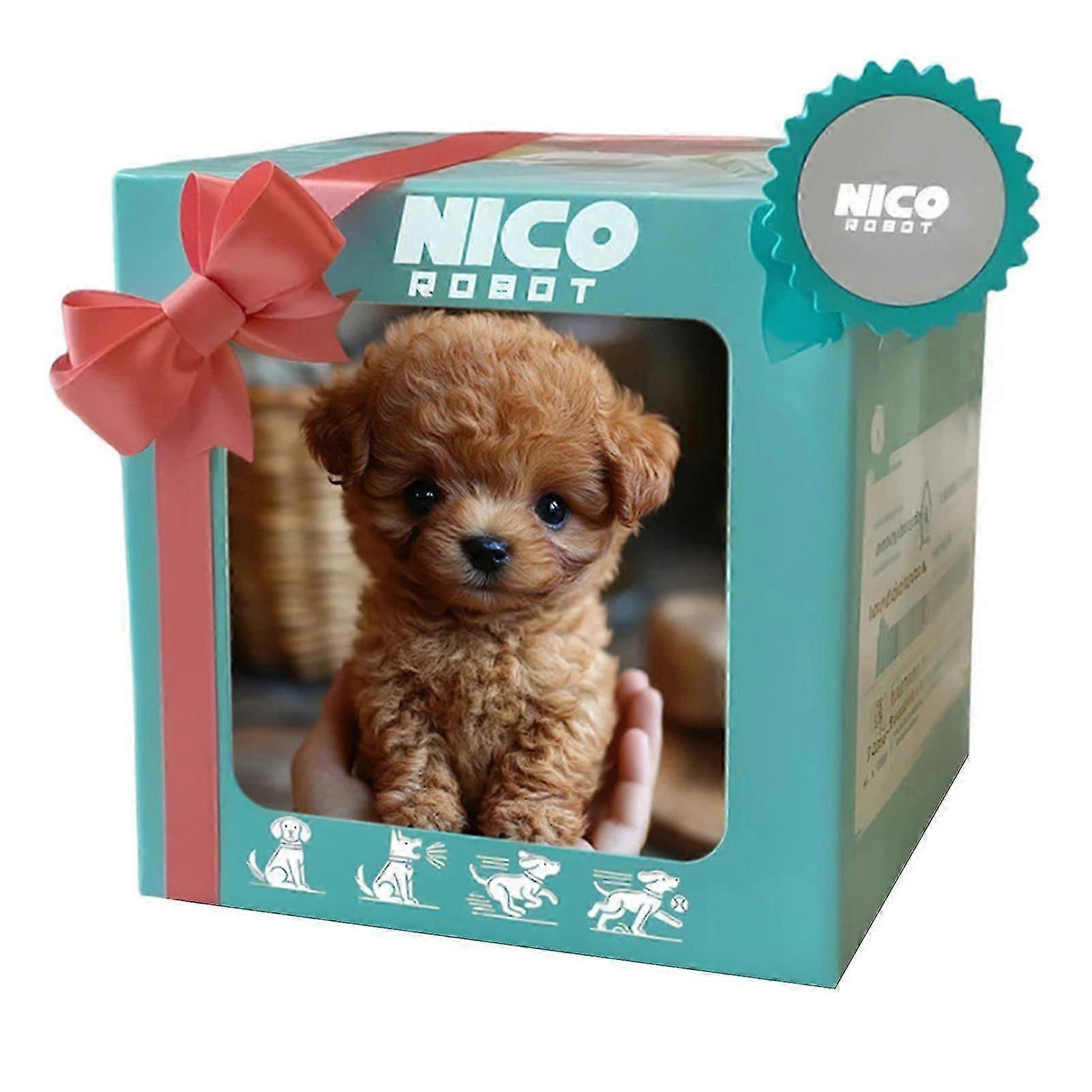 Chiot robot en peluche - Mon chiot robot réaliste, chien robotique agit comme un vrai chiot, jouet interactif cadeau pour enfants