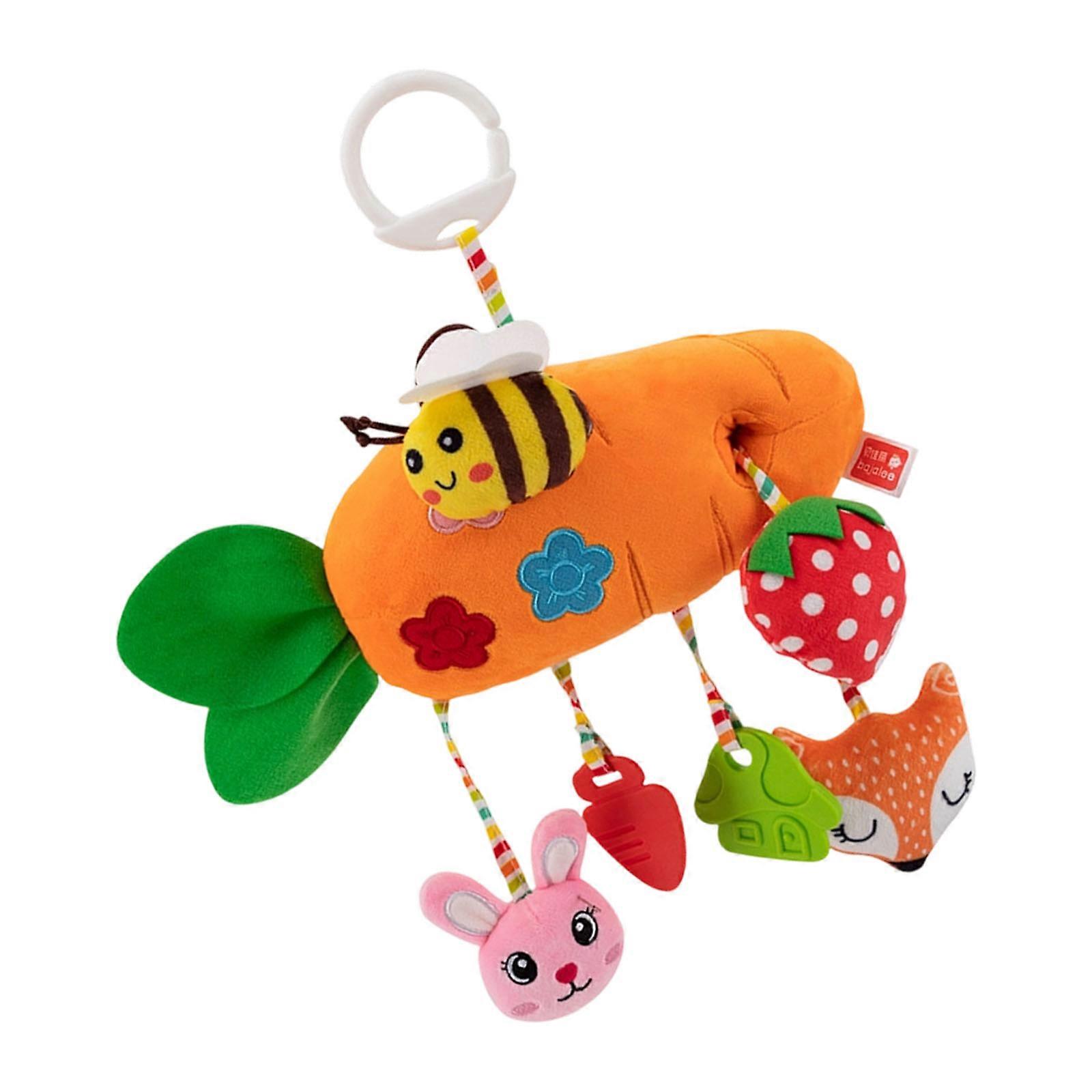 Stroller Hanging Toy With Soothing Rattle For Newborns Interactive Baby Crib Mobile For Visual Auditory Development Multicolor