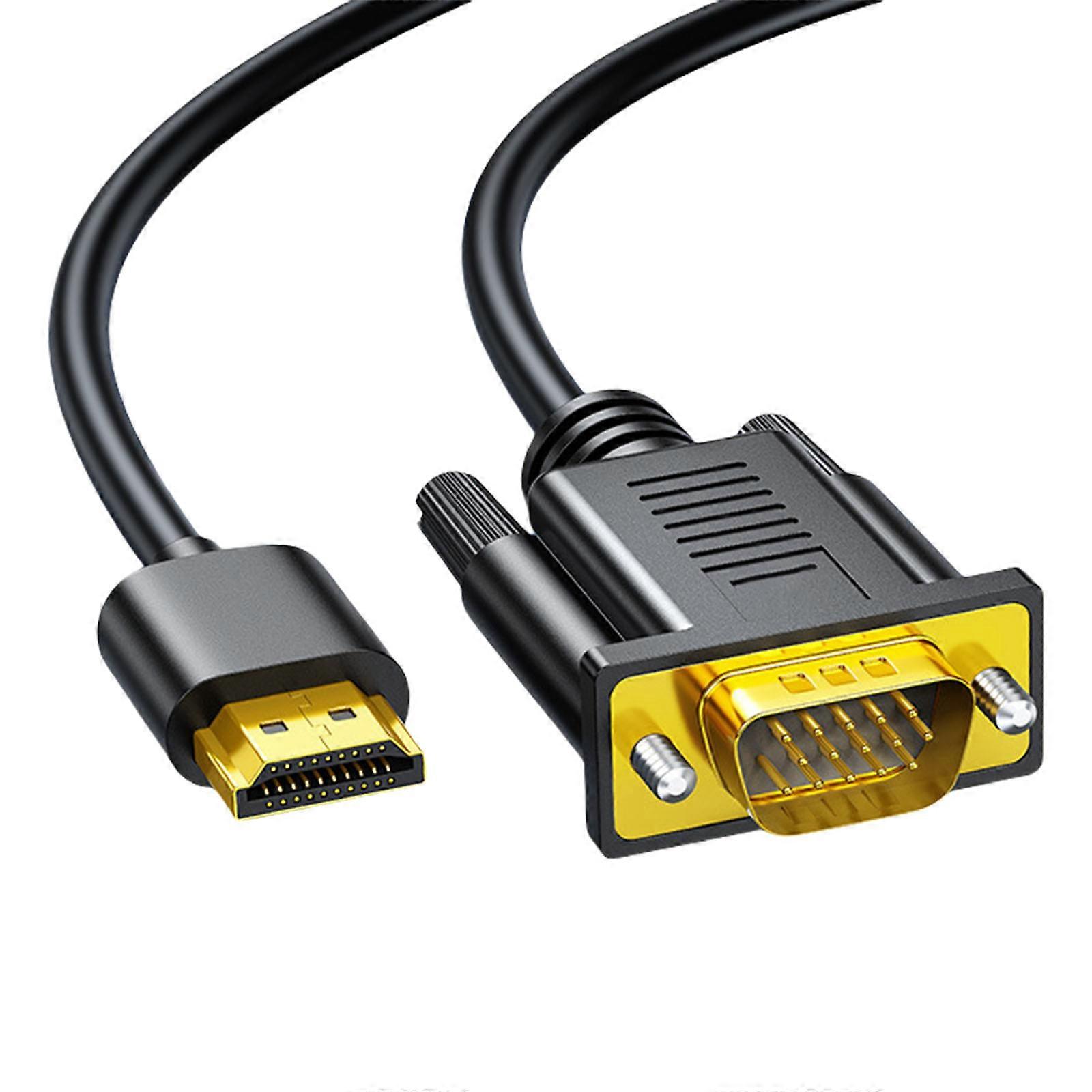 Practical Fast Speed HDTV Male to VGA Female Adapters Cord Suitable for PC Gaming Console TV 60Hz Signal Transmission Multicolor