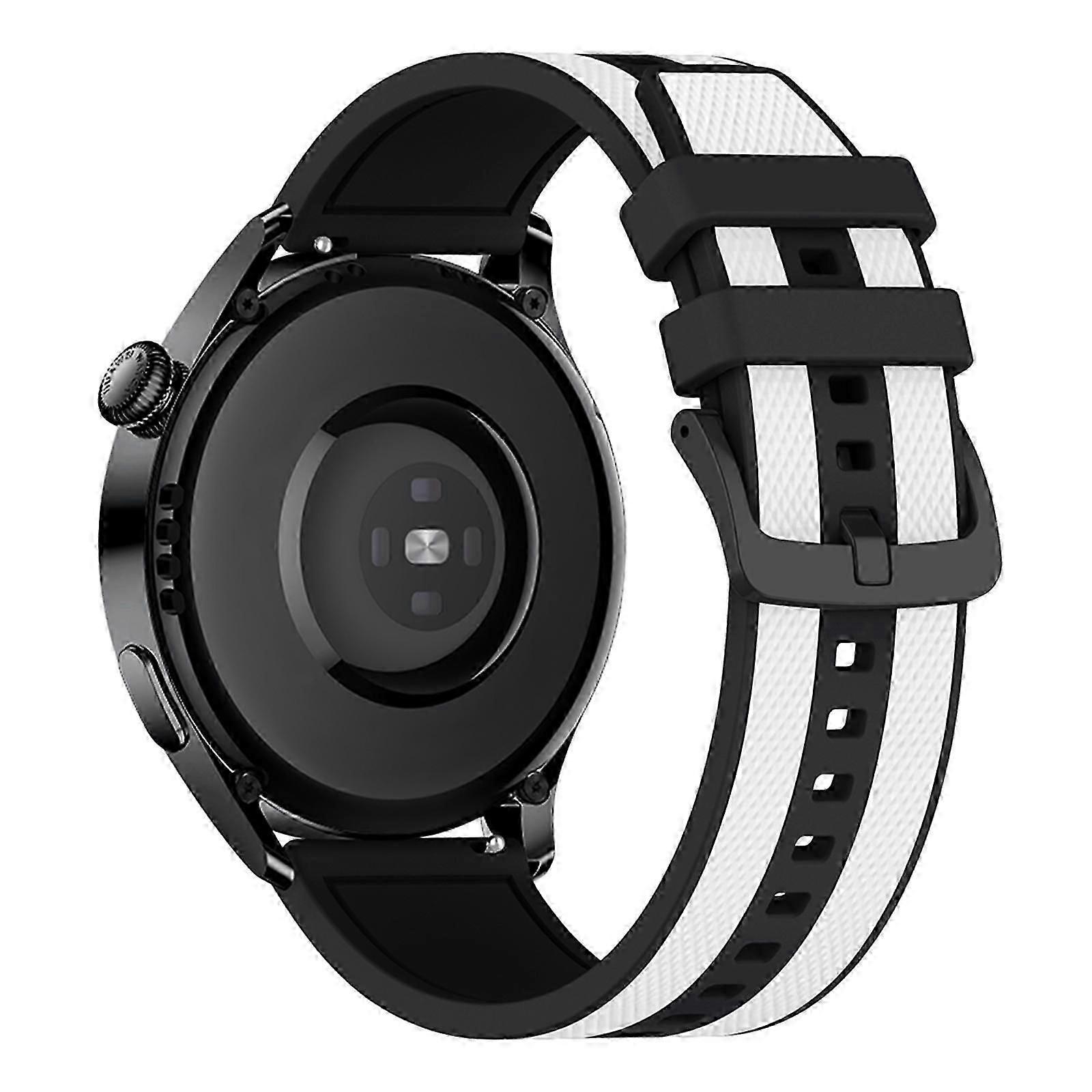 Vertical Stripe Texture Two Color Silicone Watch Band