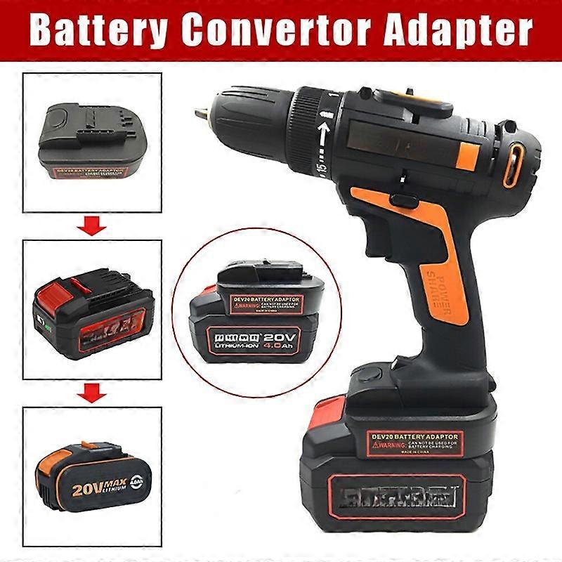 Battery Adapter Converter for Devon 20V Li-ion Battery To for Worx 4Pin Tools