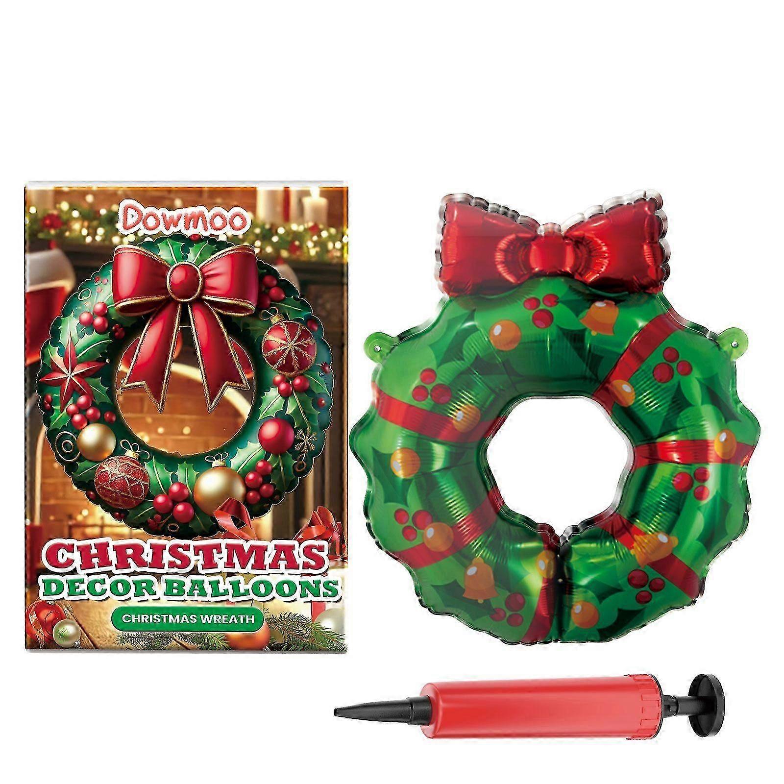 Christmas Wreath Balloons - Christmas Holiday Decorations