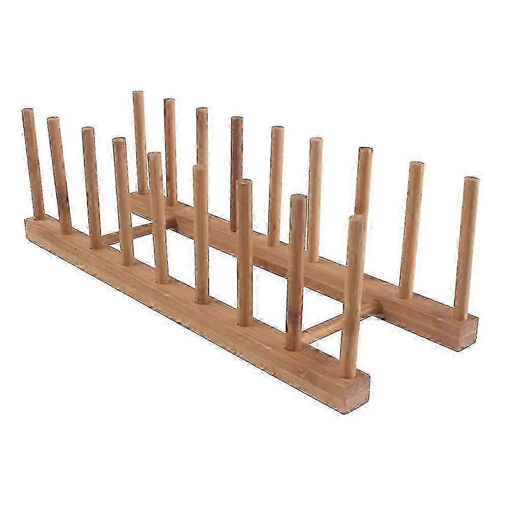 8-grid bamboo dish rack for kitchen cabinets