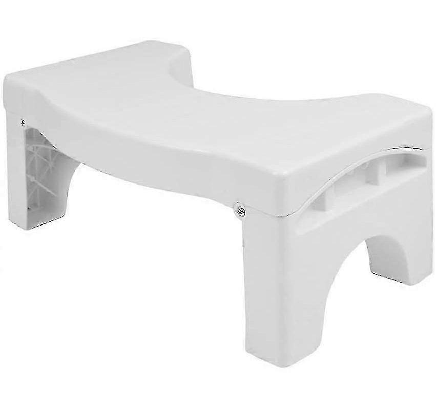 Revolutionary Toilet Stool, 7" Heavy Duty Support, Non-Slip Stability, Space-Saving Foldable Design, Healthy Colon Assistance, Suitable For All