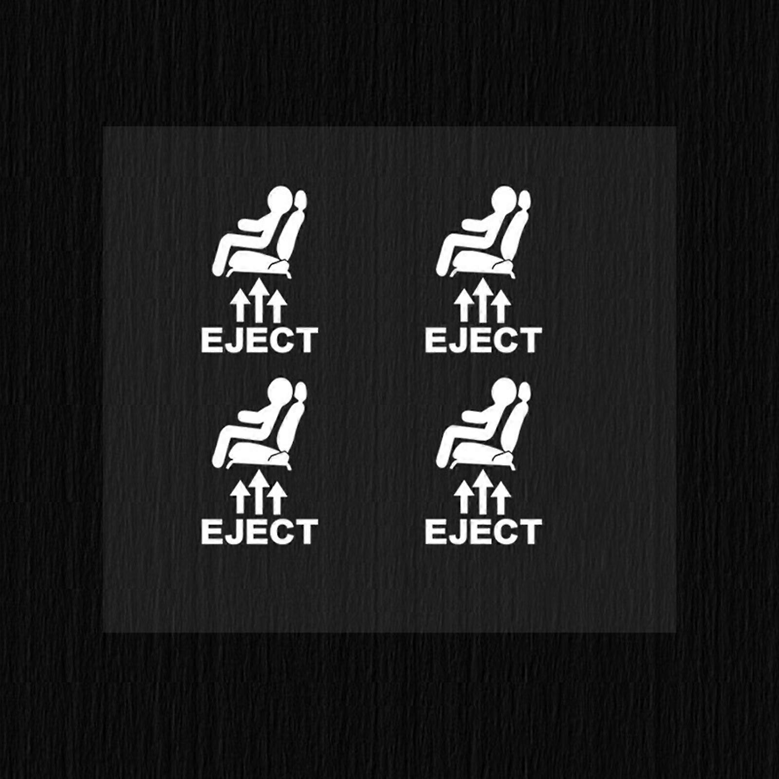 4PCS Auto Dashboard Button Covers White Popup Stickers Strong PVC Decal Easy Install for Blank Key Multiple Vehicle Fit Multicolor