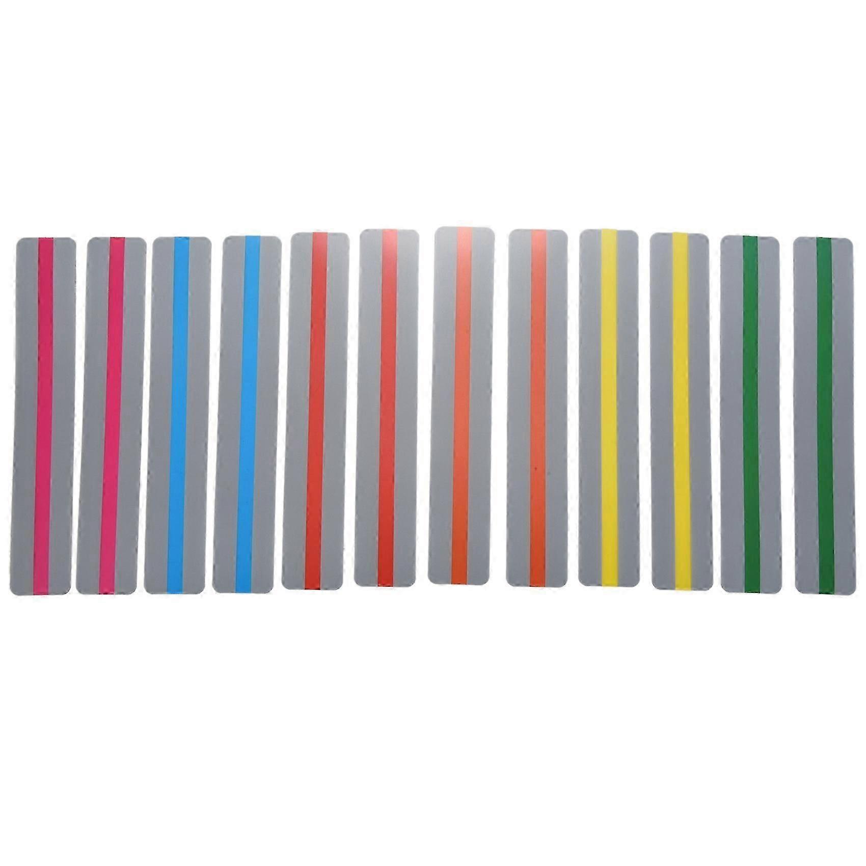 12Pcs Guided Reading Strips Highlight Strips Colored Overlay Bookmarks Help with Dyslexia Teacher S