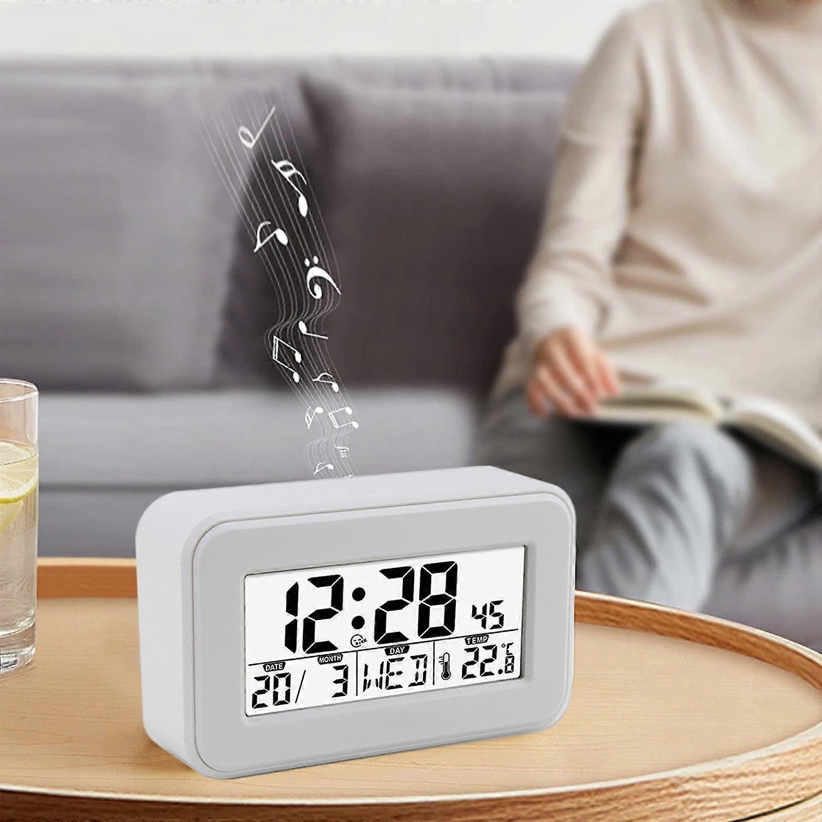 Jacenvly Home LCD Digital Alarm Clock, Luminous for Kids, Students & Elderly, Auto Wake-up for Heavy Sleepers