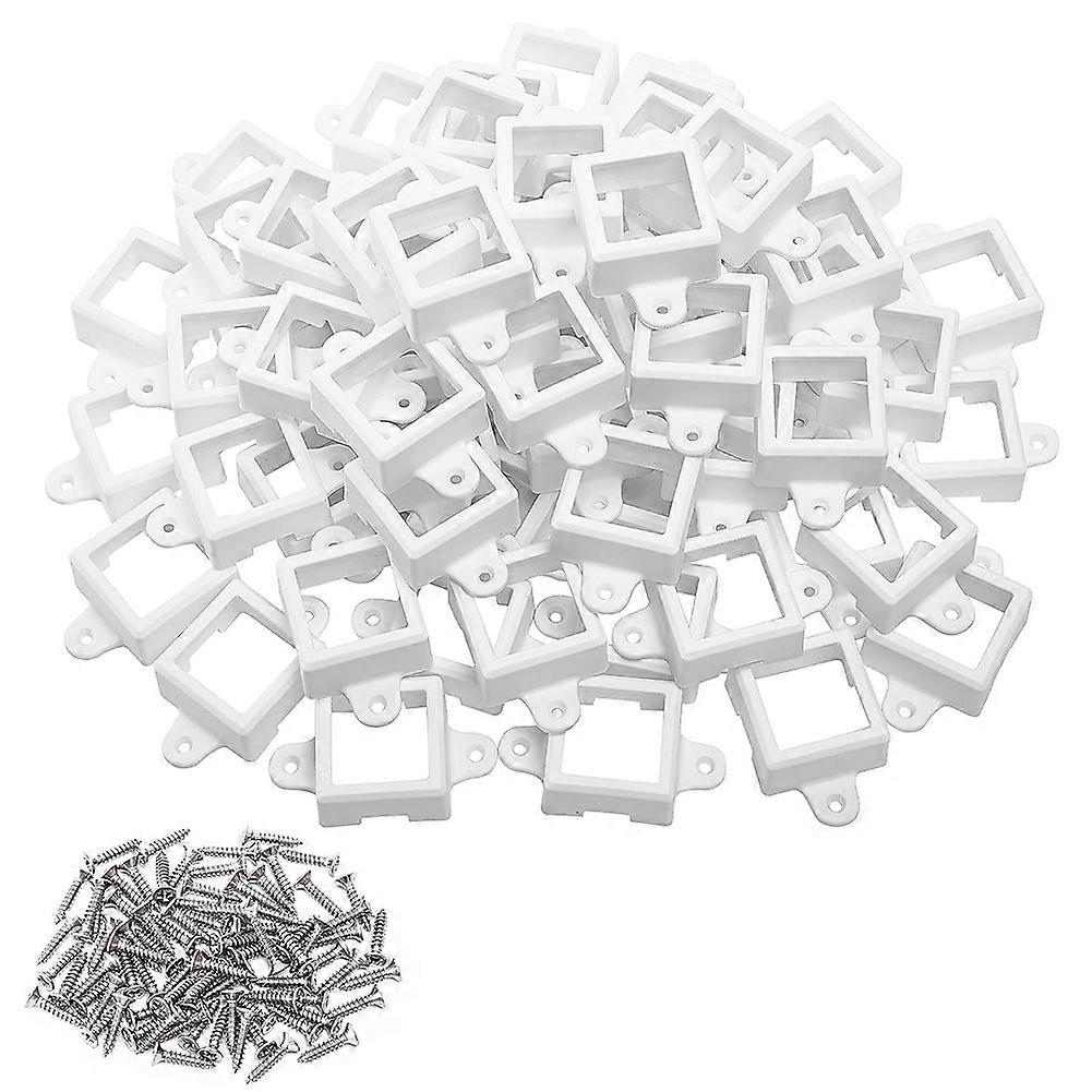 80-Pack H705 LED Light Mounting Bracket Set with Screws, Waterproof Outdoor Light Clips