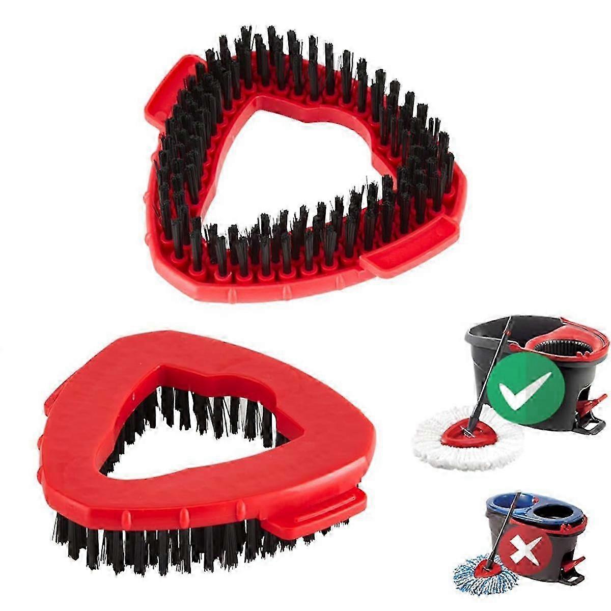 2PCS Replacement Base Scrub Brush Mop for O Spin EasyWring 1-Tank System for Kitchen,Hard Floor