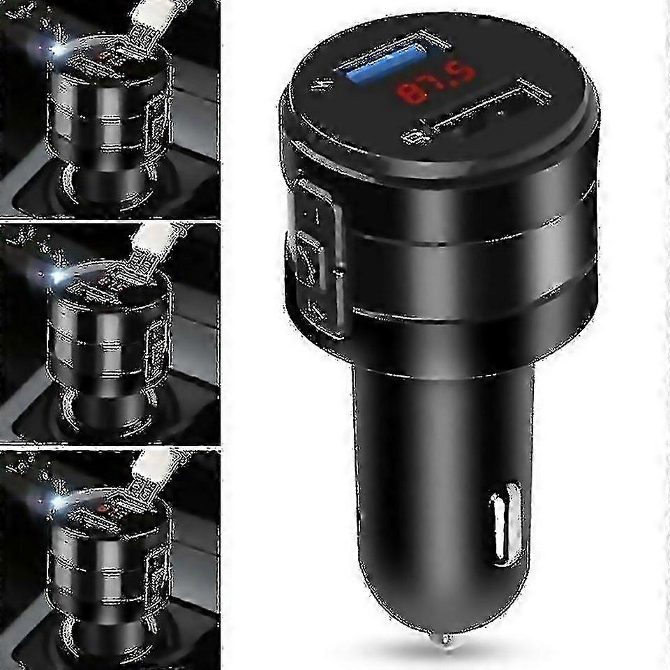 For Fast Car Dual Usb Charger Cigarette Lighter Socket Adapter Handsfree Bluetooth