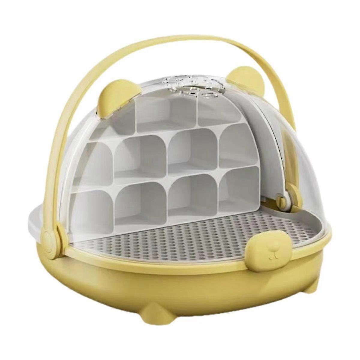 Silkworm Breeding Box for Silkworms Turtles Easy to Observe Portable Reptile Feeding Box Small Anima