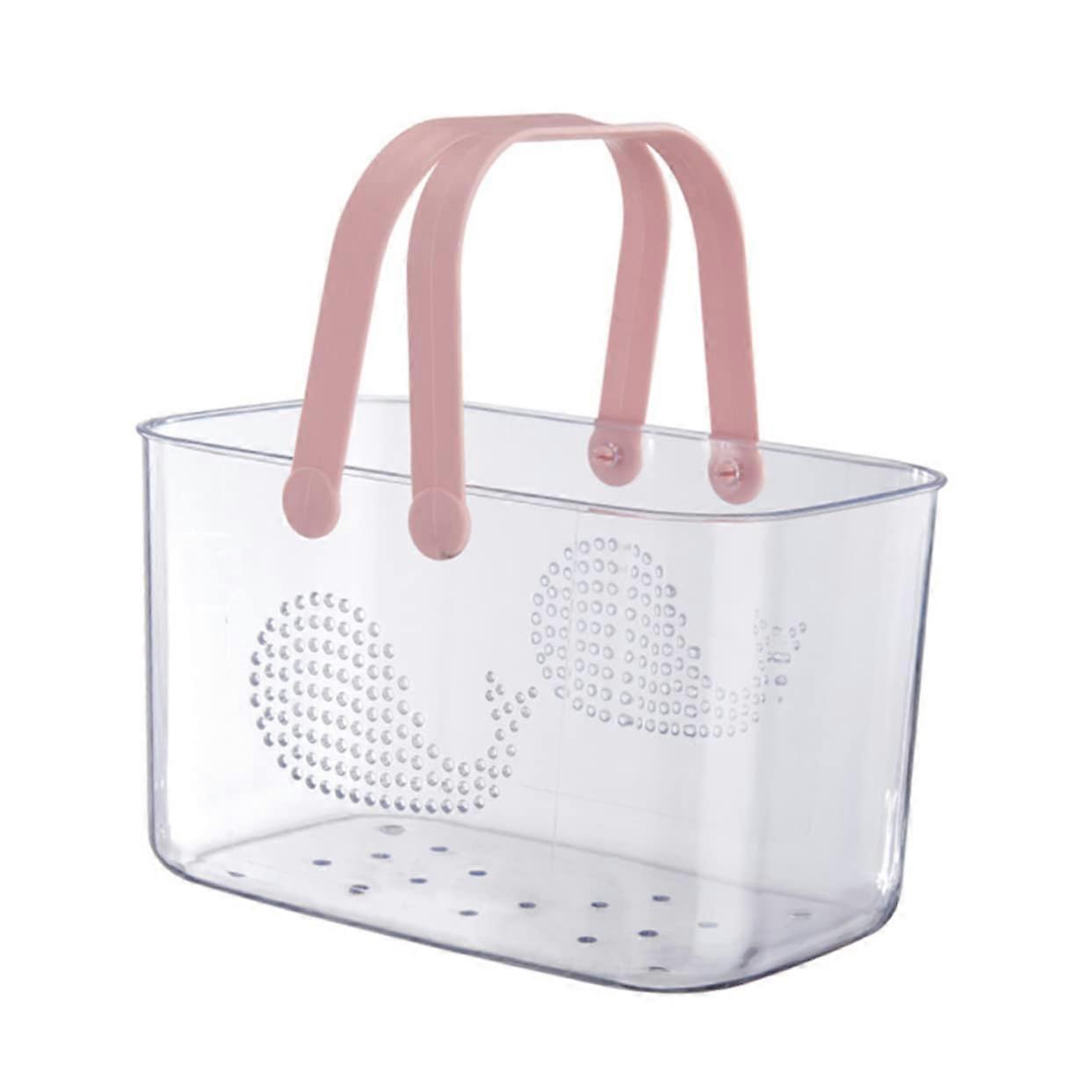 Plastic Shower Storage Basket with Handle Whale Design Large Capacity Bathroom Organizer for Shampoo and Toiletries