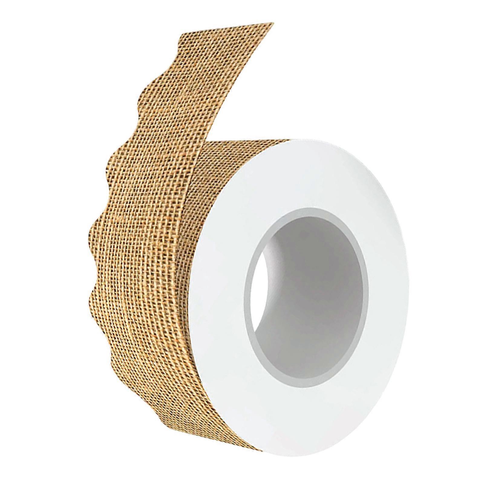 Bulletin Board Border Burlap Border Trim Scalloped Bulletin Board Stickers for Classroom Back to School Decoration Multicolor