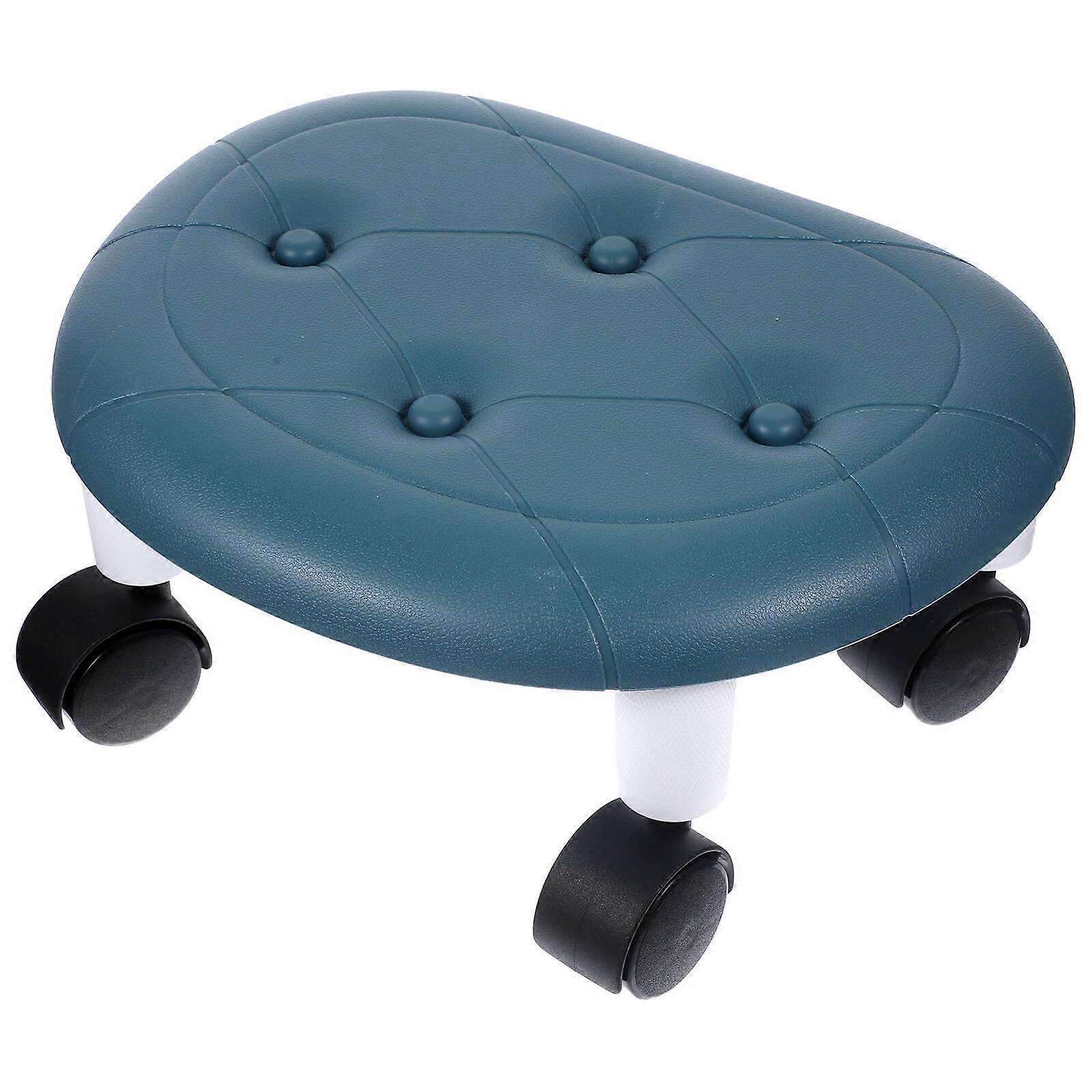 Rolling Stool with Wheels Lightweight Plastic Seat, Rotatable Low Chair for Home, Garden, Office, SpaceSaving Design
