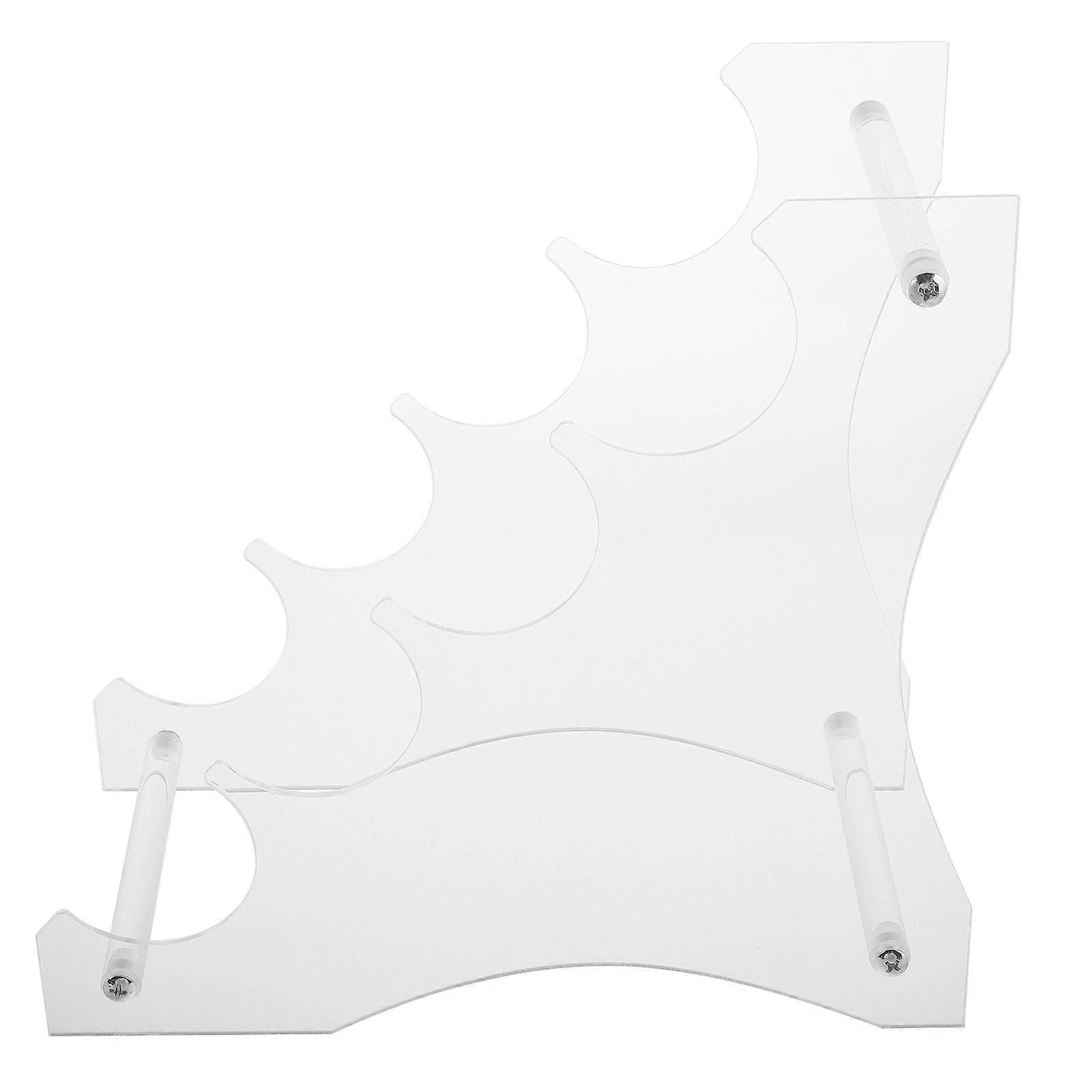 Acrylic Flashlight Stand Holder for Display Use 2Pcs Transparent Stable Riser