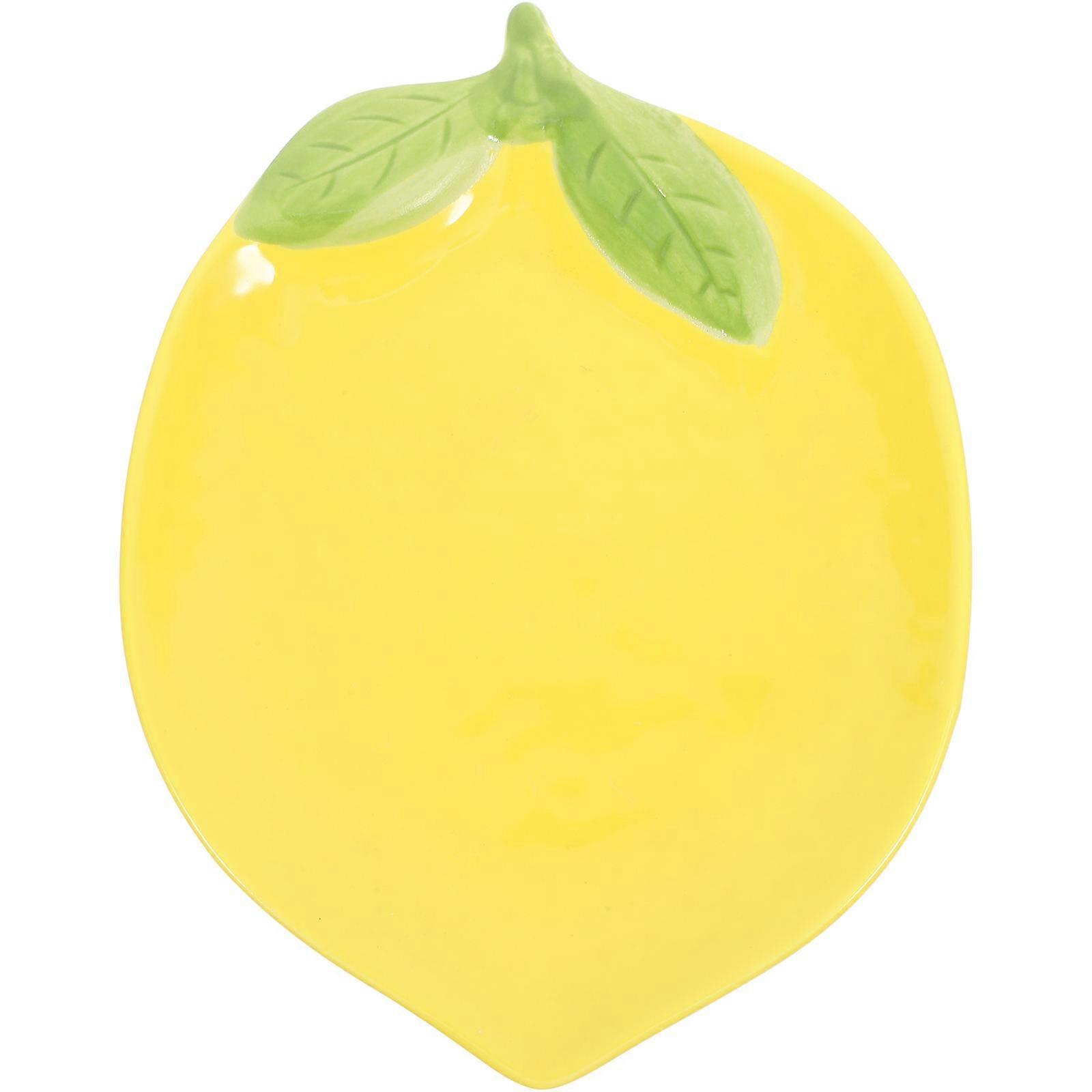 Lemon Placemat Ceramic Bowl for Convenient Dish 1 Piece Kitchen Plate