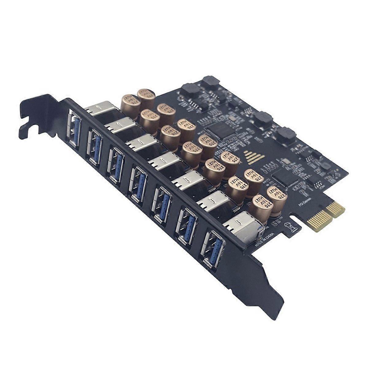 USB 3.0 PCI-E Expansion Card 7 Ports USB 3.0 External Hub Adapter PCI-E Extender PCI Express Card f