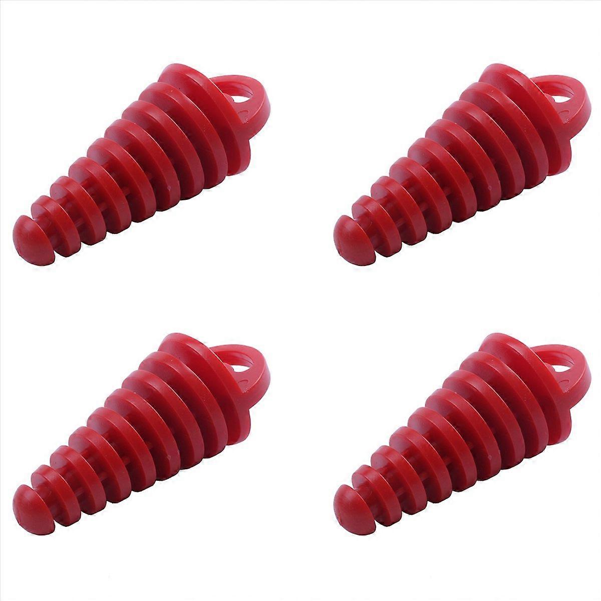Muffler Pipe Exhaust Plug for Motorcycle 2 4 Stroke, Red