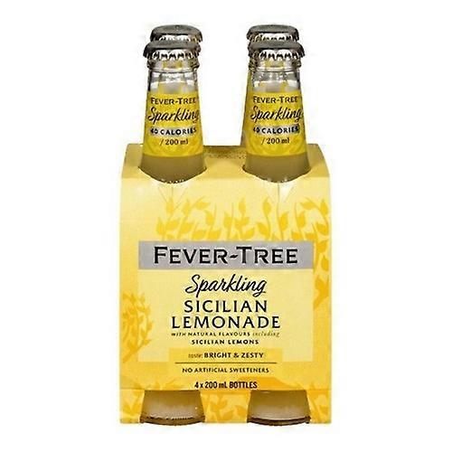 Fever-Tree Tonic Water Sicilian Lemon, 4 X 200 Ml (Case Of 6)