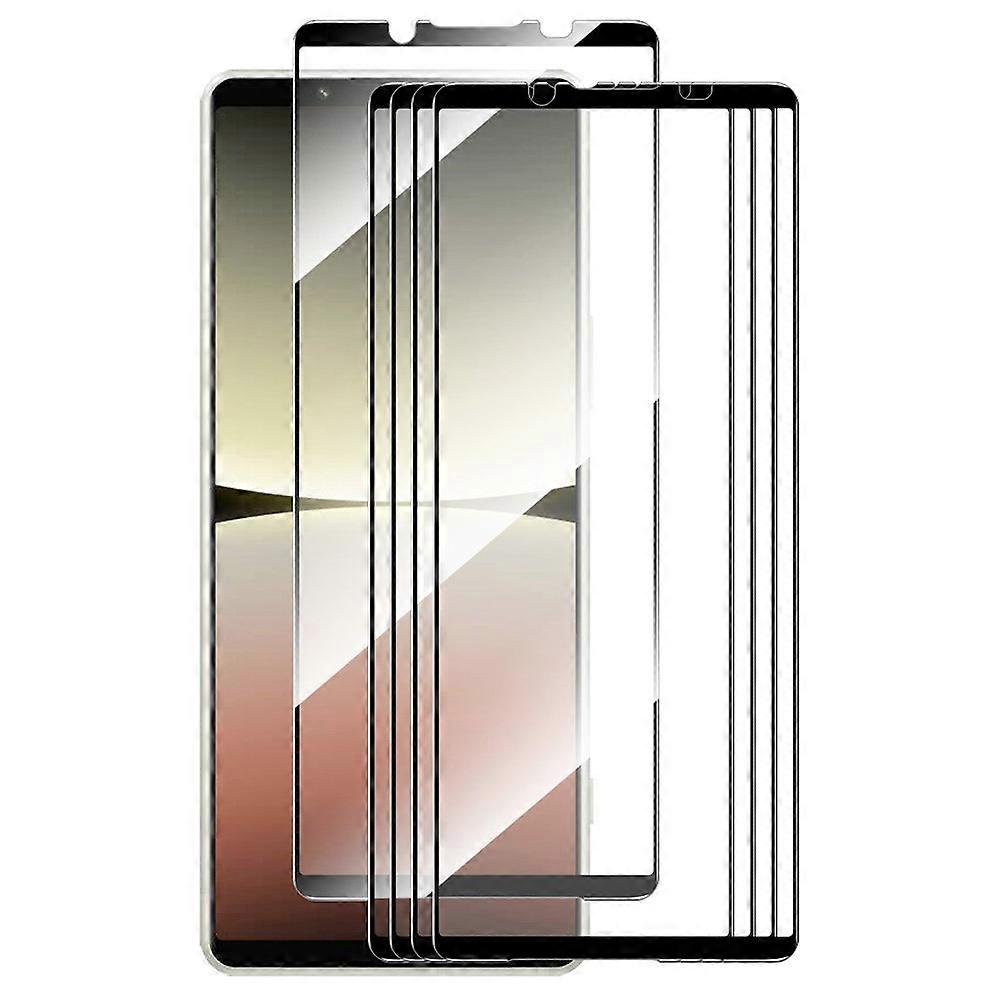 ENKAY HAT PRINCE 5PcsソニーXperia 5 Vシルクプリントスクリーンプロテクター9H高アルミニウムシリコンガラス2.5Dフィルムに対応