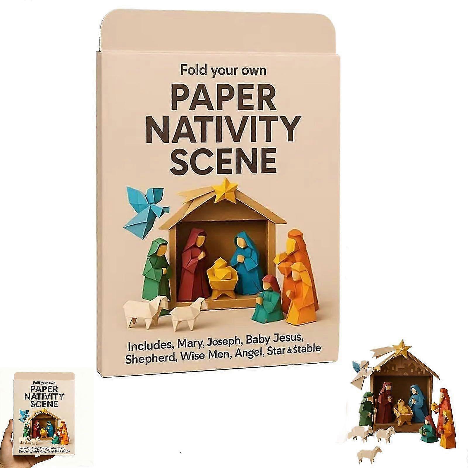 DIY Nativity Set for Creating Paper Angel Ornaments and Decor
