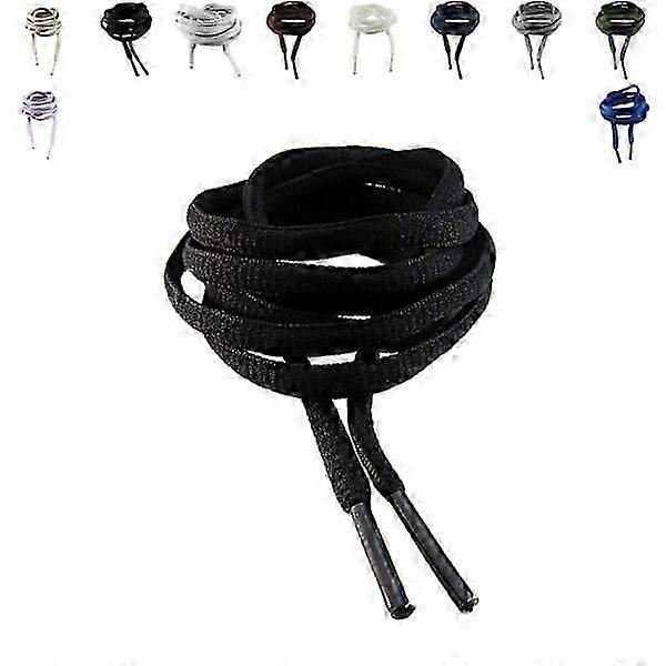Shoelaces - Round - Oval [140 cm] - Multiple color choices Black one size